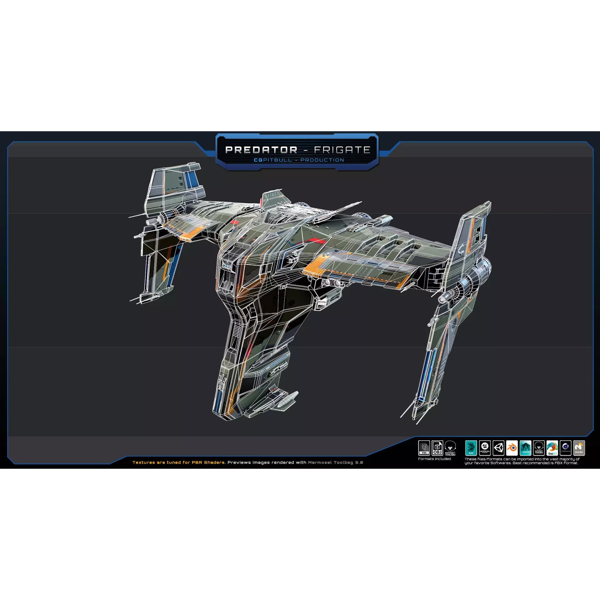 Starships Pack04 - Low-Poly Game-Ready 3D Model