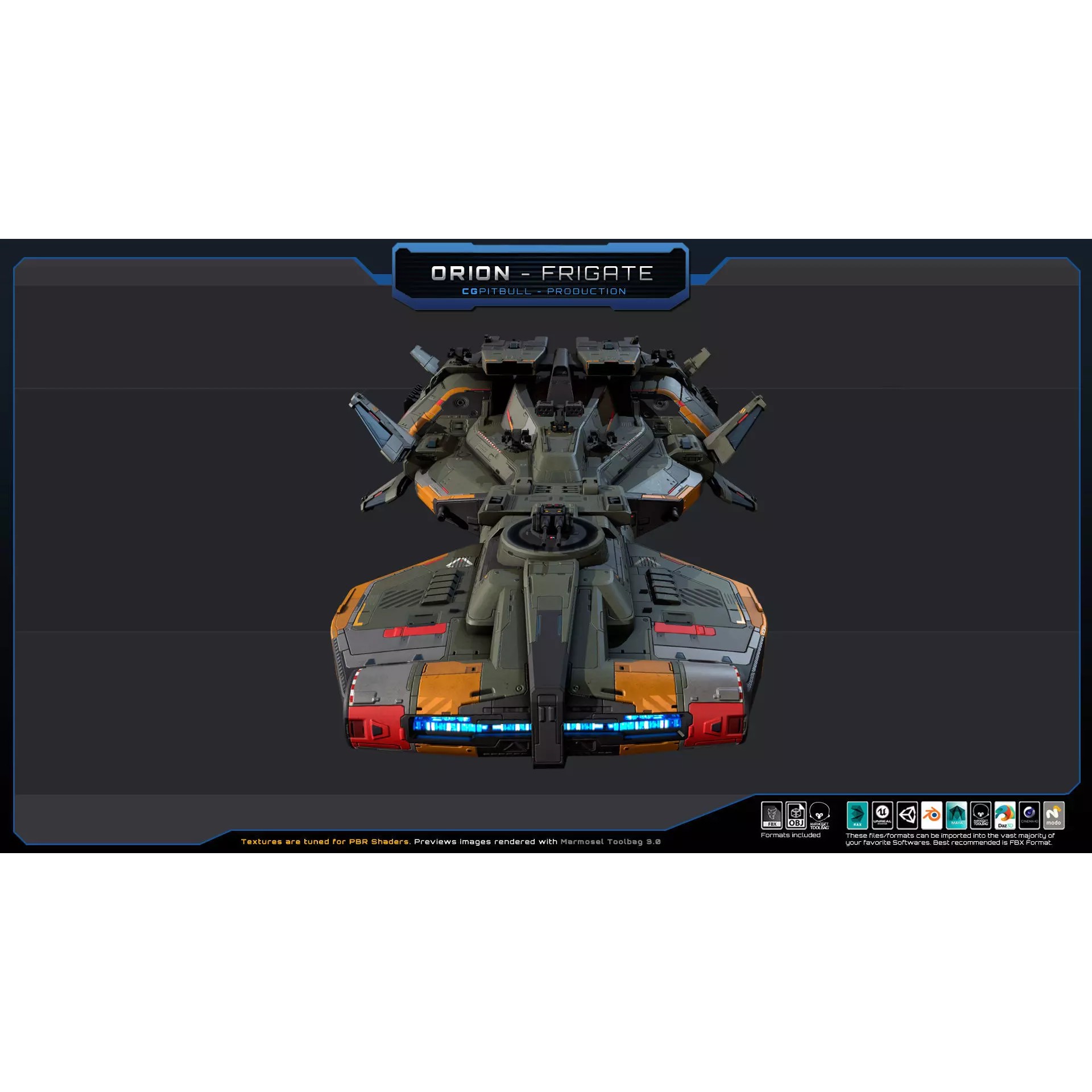 Starships Pack04 - Low-Poly Game-Ready 3D Model - View 16