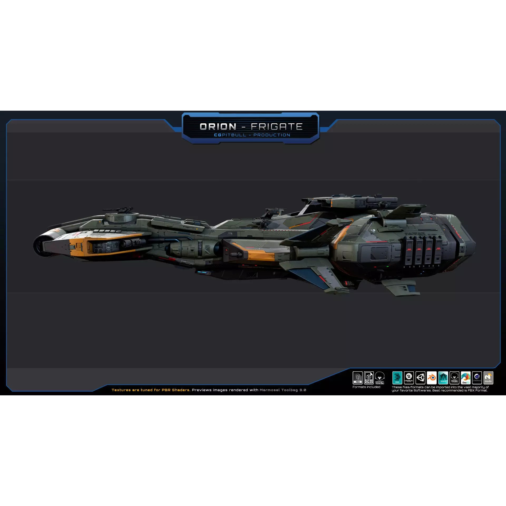 Starships Pack04 - Low-Poly Game-Ready 3D Model - View 18