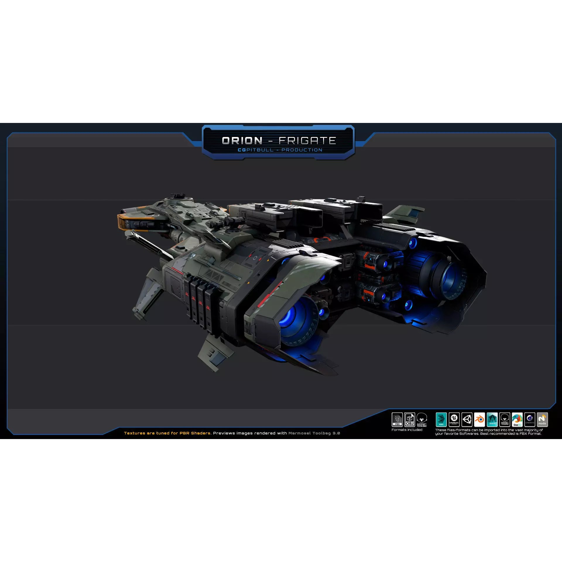 Starships Pack04 - Low-Poly Game-Ready 3D Model - View 19