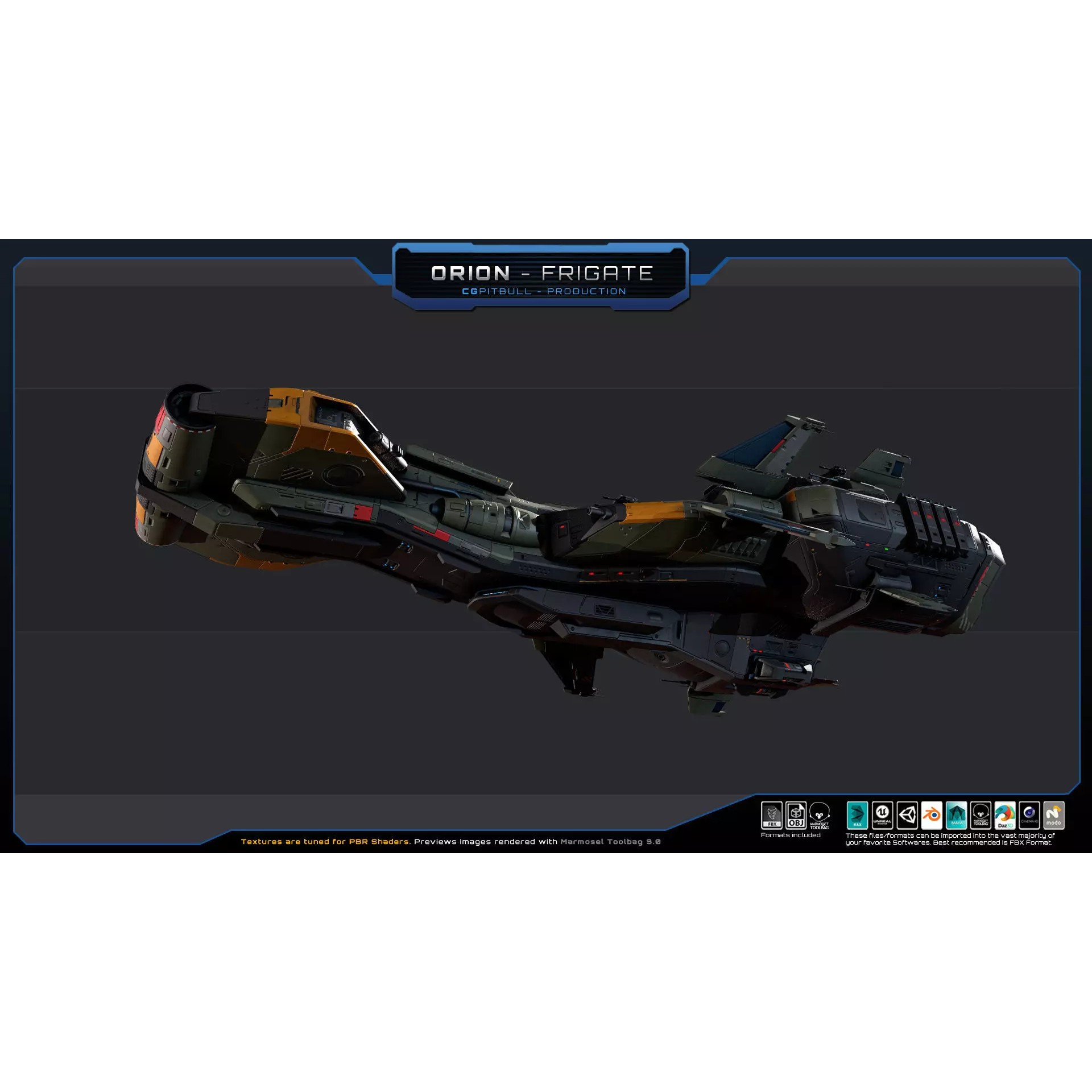 Starships Pack04 - Low-Poly Game-Ready 3D Model - View 20