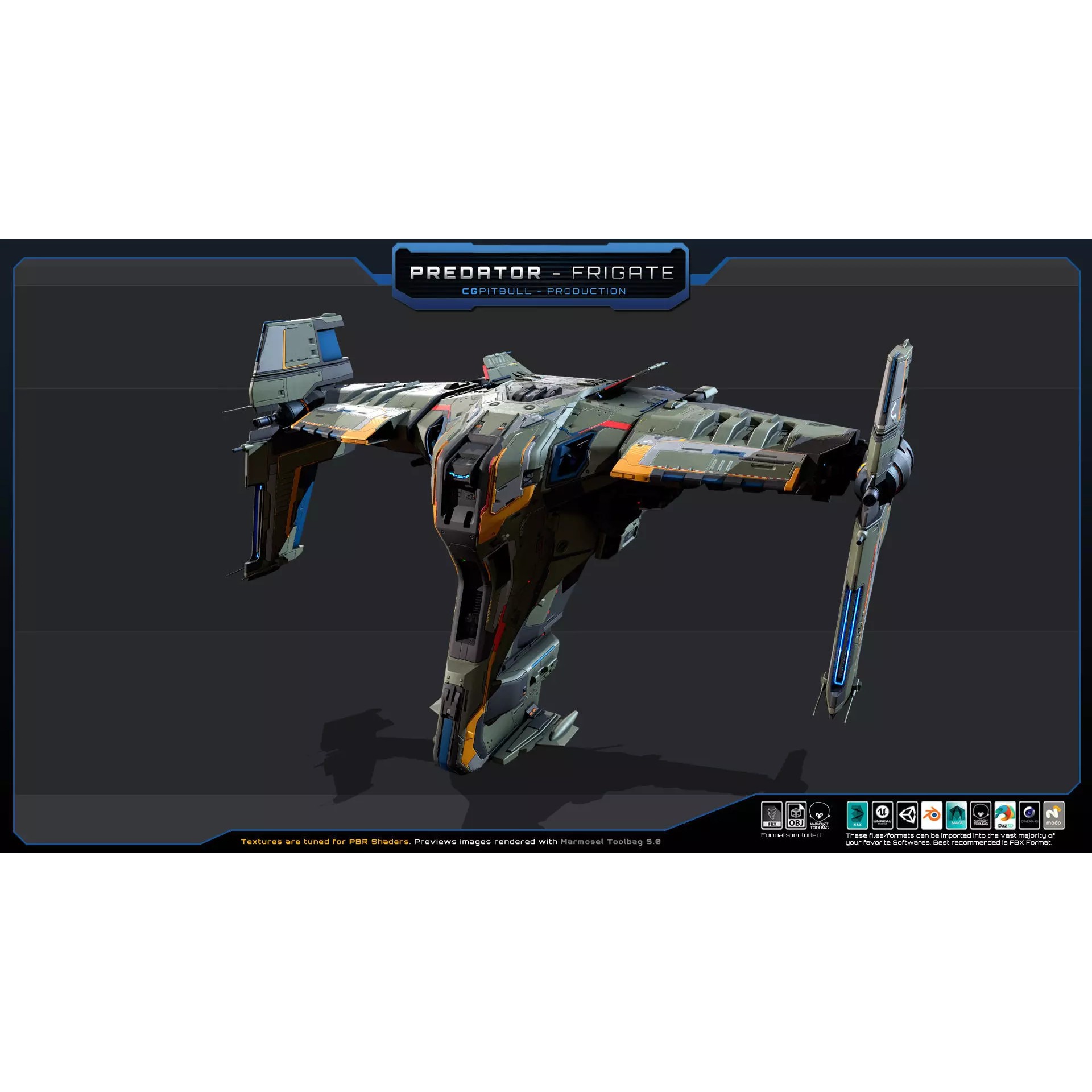 Starships Pack04 - Low-Poly Game-Ready 3D Model - View 23