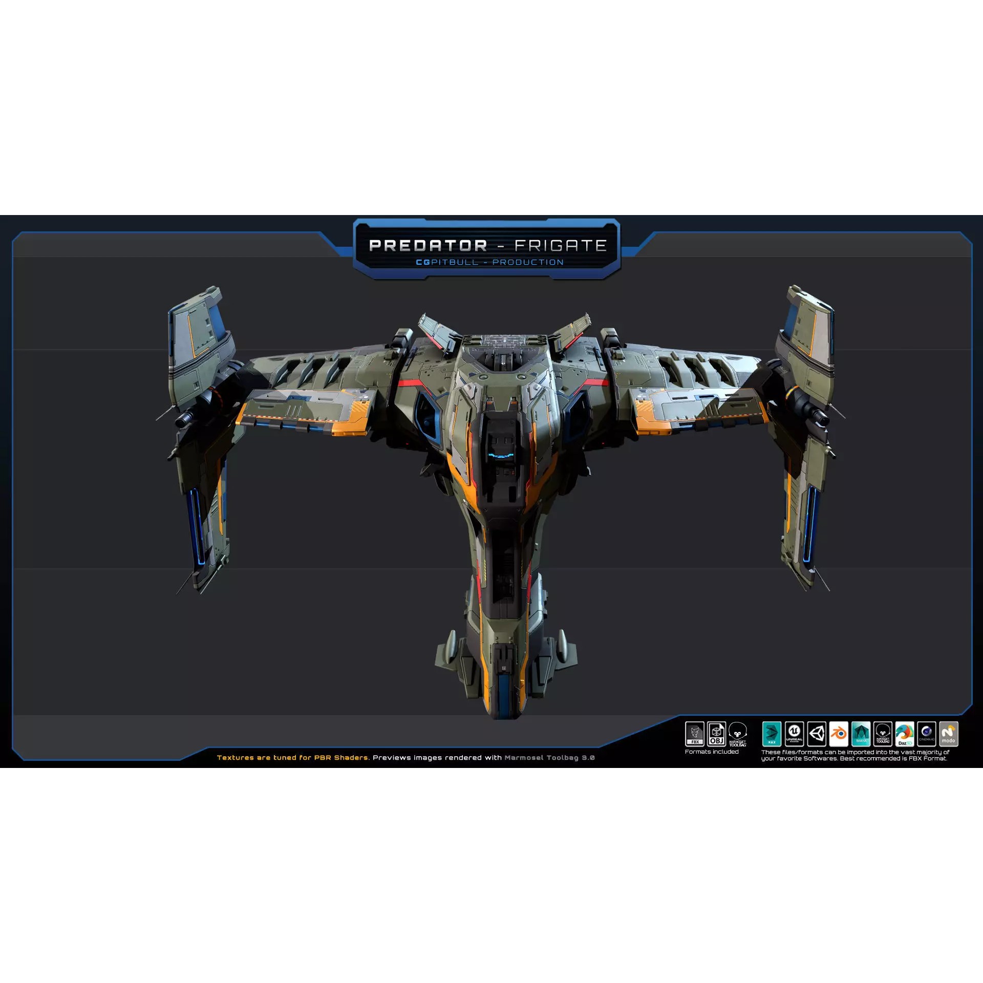 Starships Pack04 - Low-Poly Game-Ready 3D Model - View 24