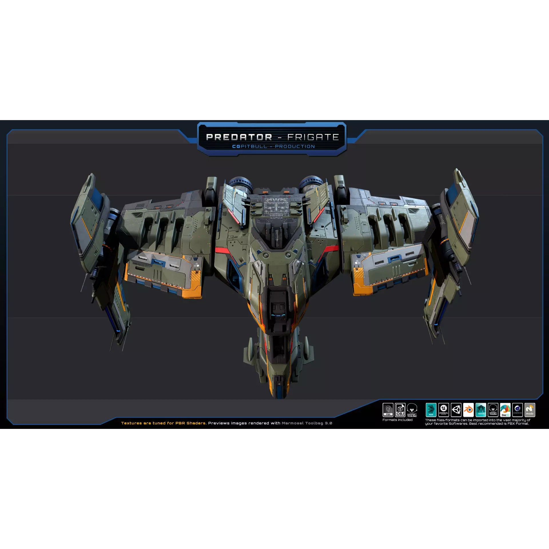 Starships Pack04 - Low-Poly Game-Ready 3D Model - View 25