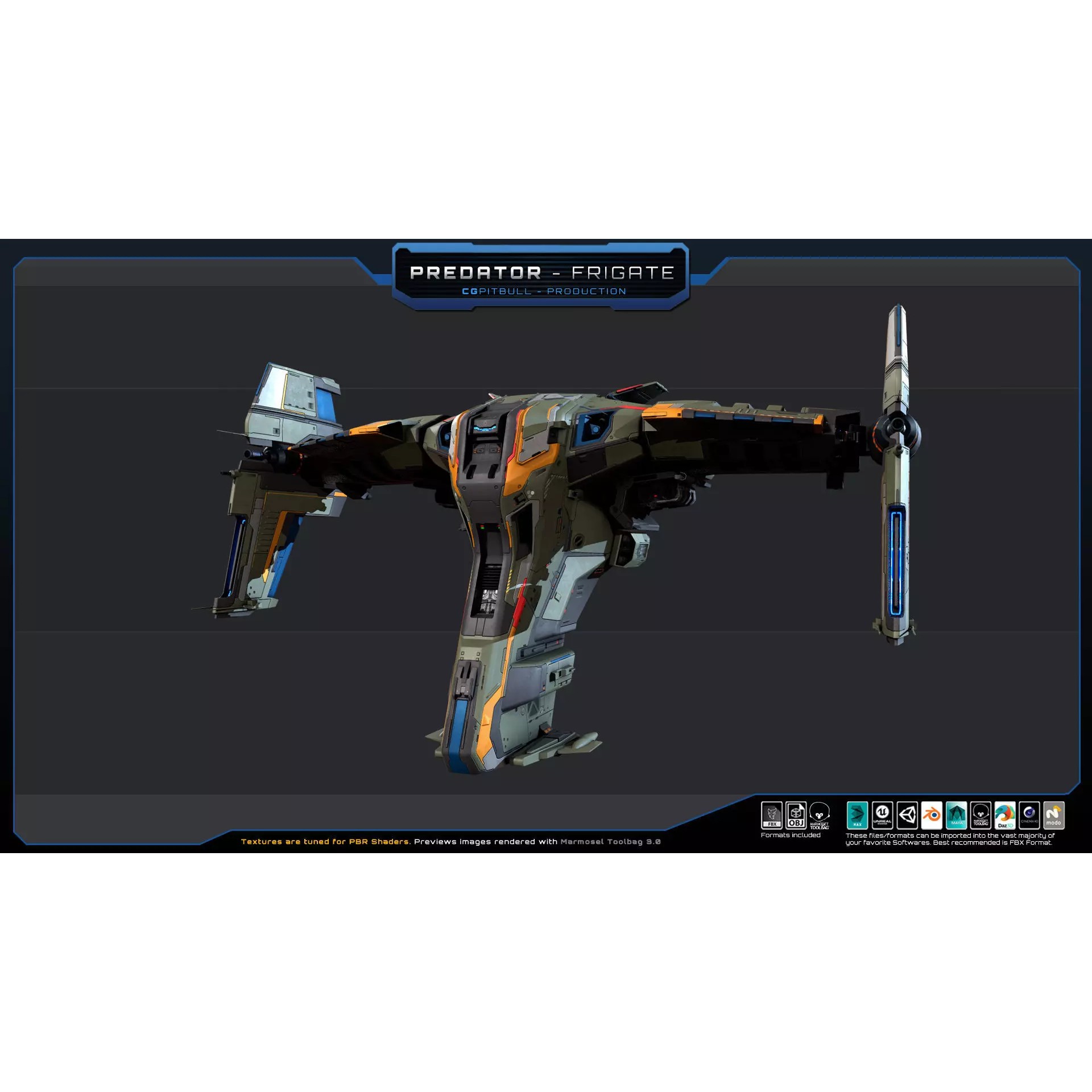 Starships Pack04 - Low-Poly Game-Ready 3D Model - View 27