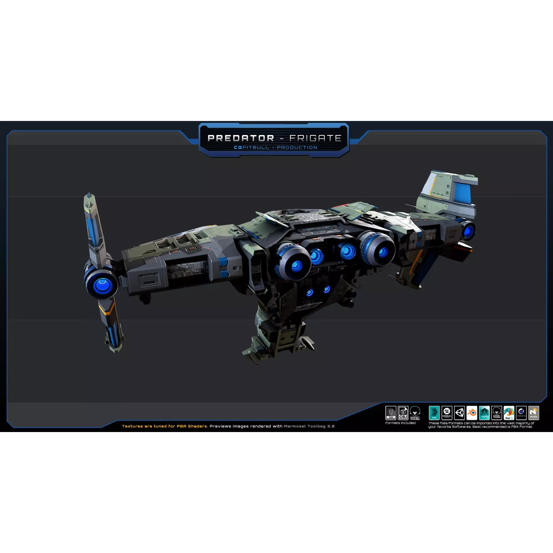 Starships Pack04 - Low-Poly Game-Ready 3D Model - View 28