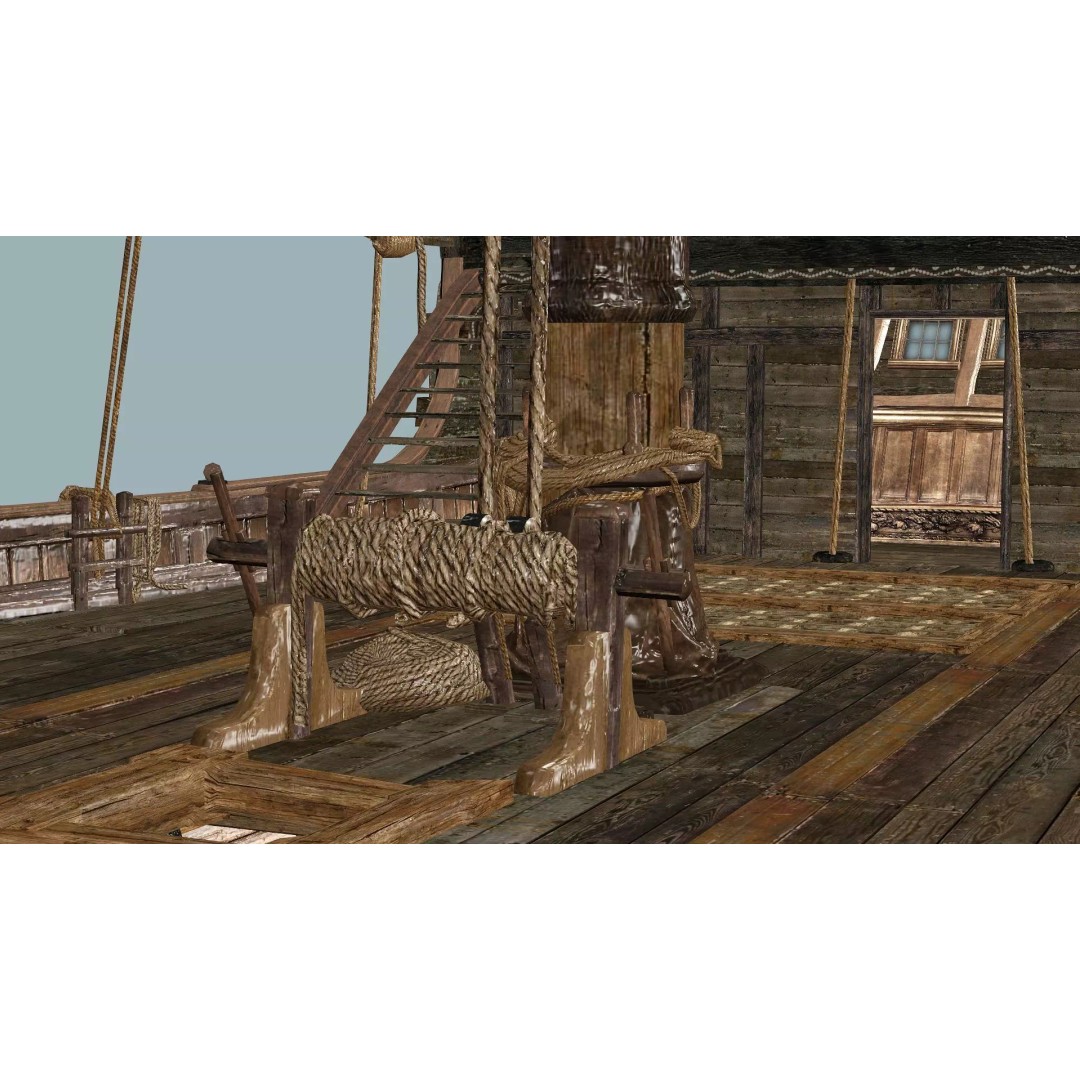 Galeon Ship X1 3D Model – Low Poly Game-Ready Asset, FBX, OBJ - View 16