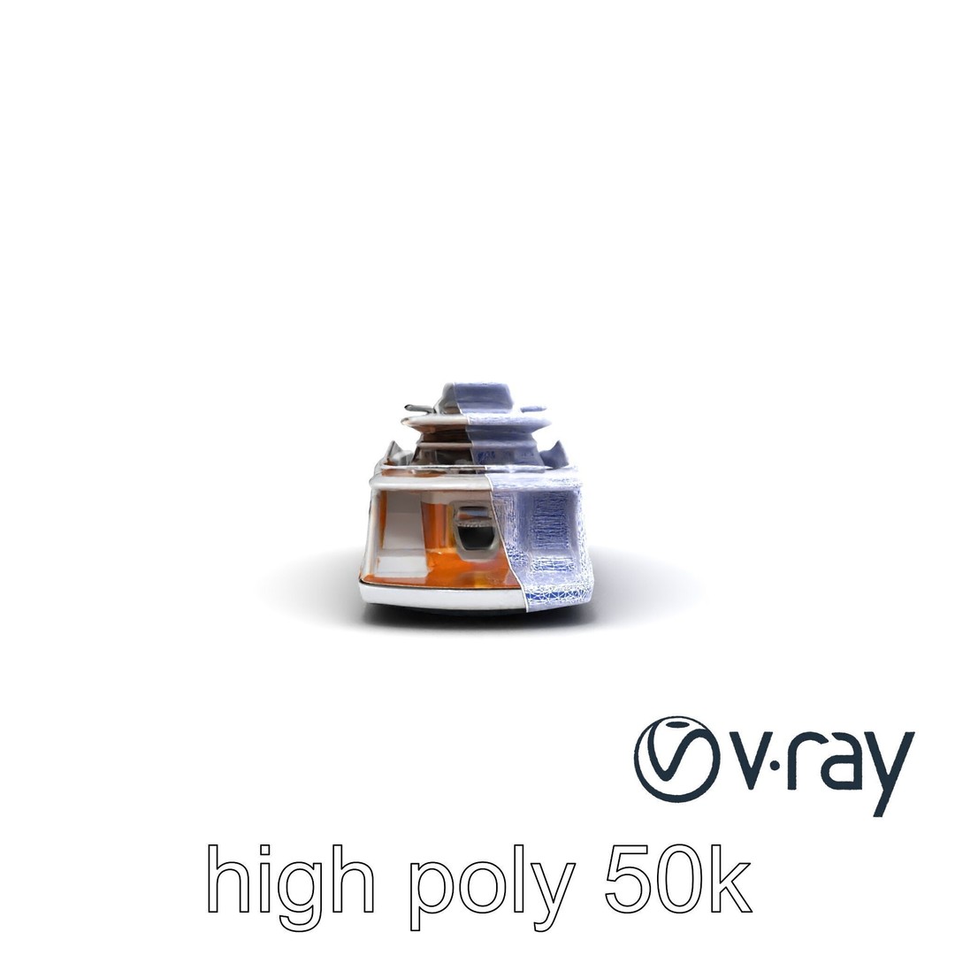 Futuristic Mega Yacht 3D Model – Low Poly Game Asset, FBX & PBR Textures - View 17