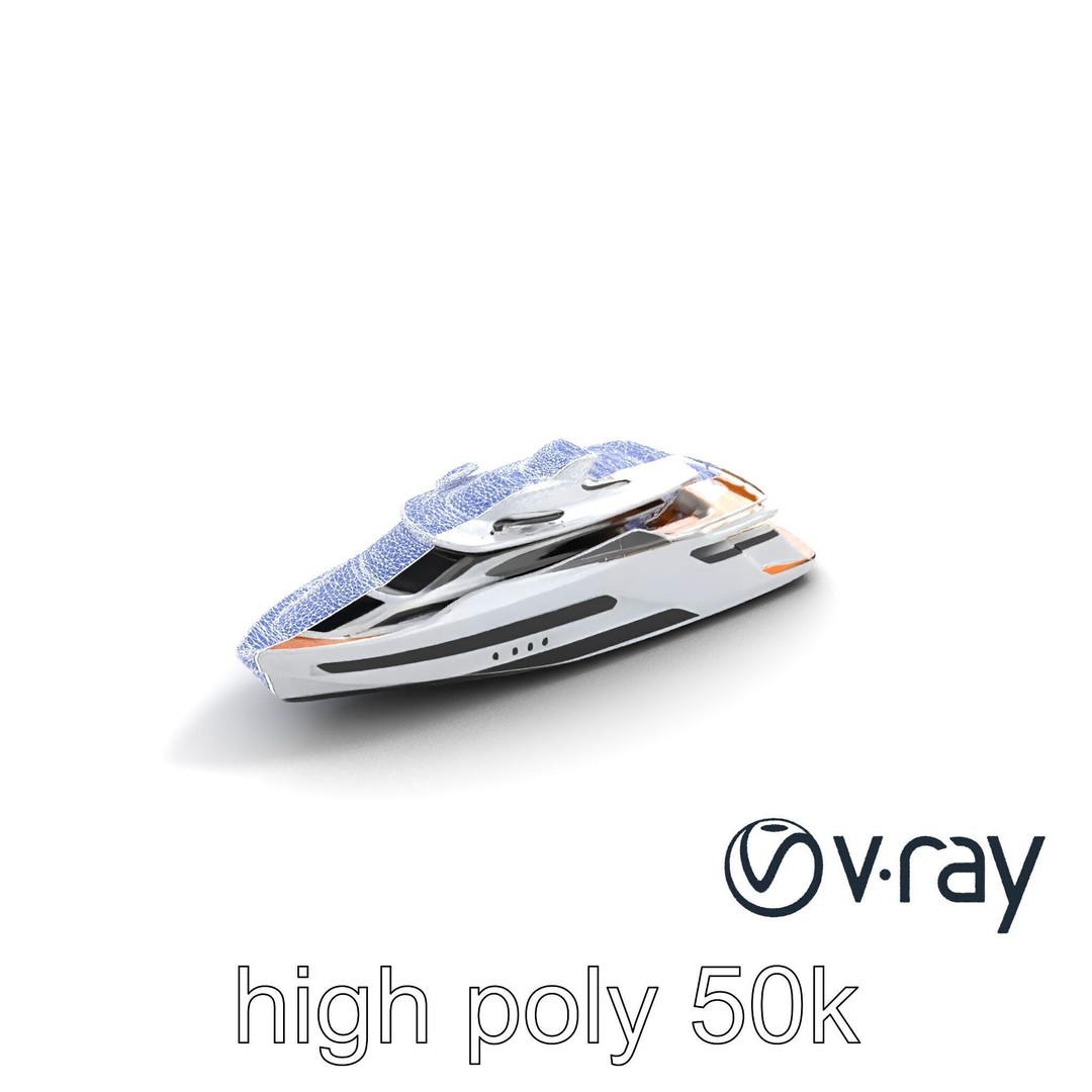 Futuristic Mega Yacht 3D Model – Low Poly Game Asset, FBX & PBR Textures - View 18