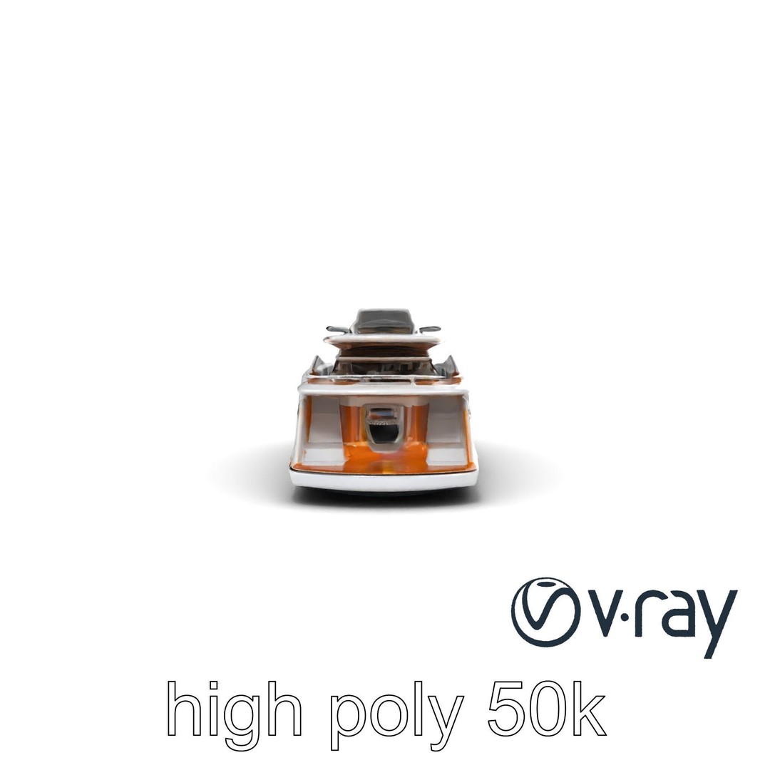 Futuristic Mega Yacht 3D Model – Low Poly Game Asset, FBX & PBR Textures - View 28