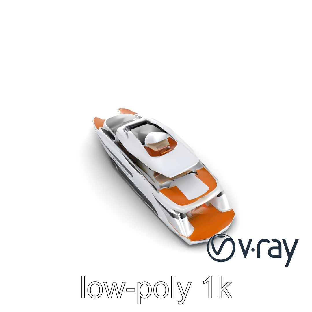 Futuristic Mega Yacht 3D Model – Low Poly Game Asset, FBX & PBR Textures - View 29
