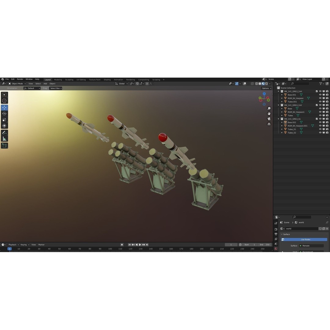 Mk 141 Harpoon 3D Model – High Poly Naval Launcher, FBX, PBR Textures - View 12