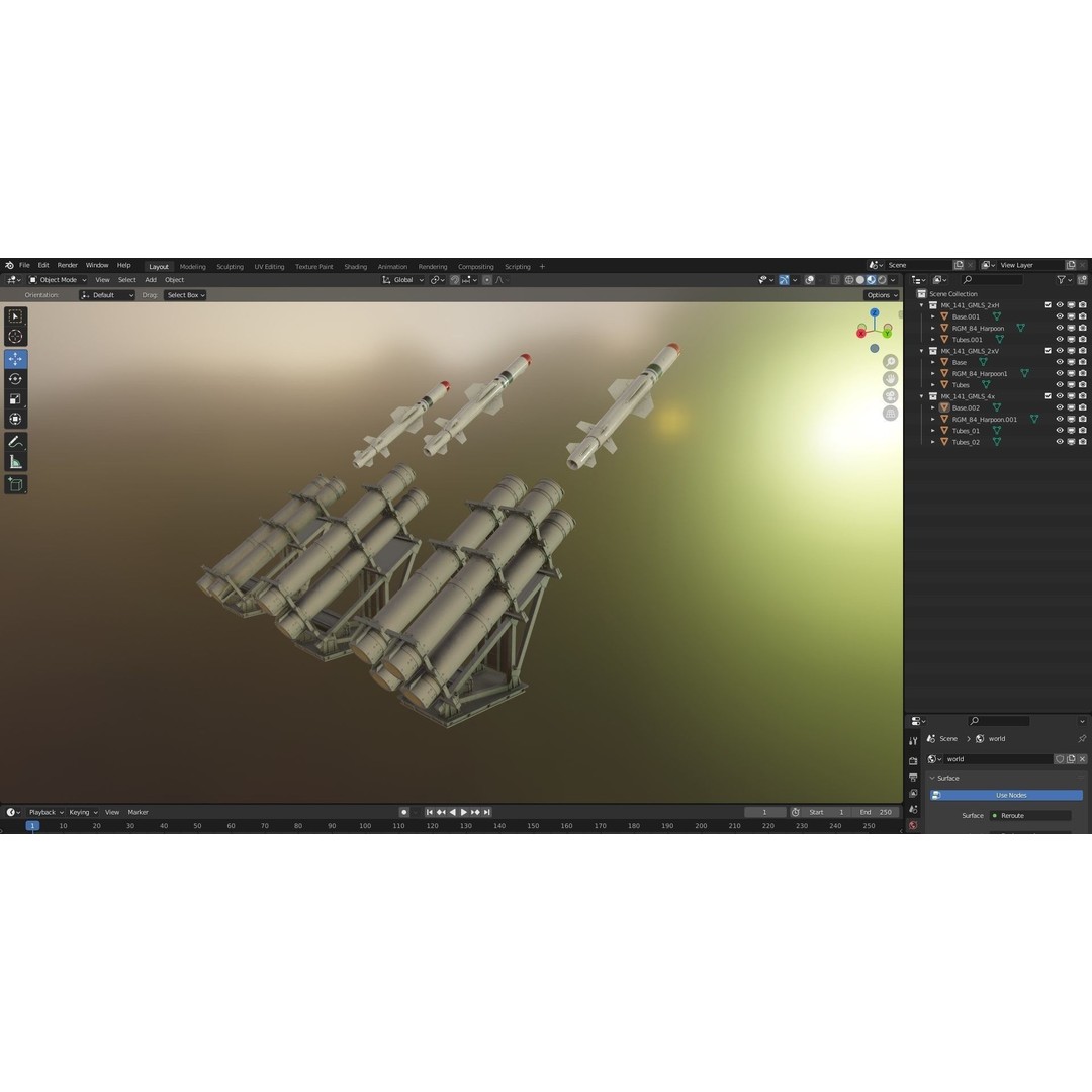 Mk 141 Harpoon 3D Model – High Poly Naval Launcher, FBX, PBR Textures - View 13