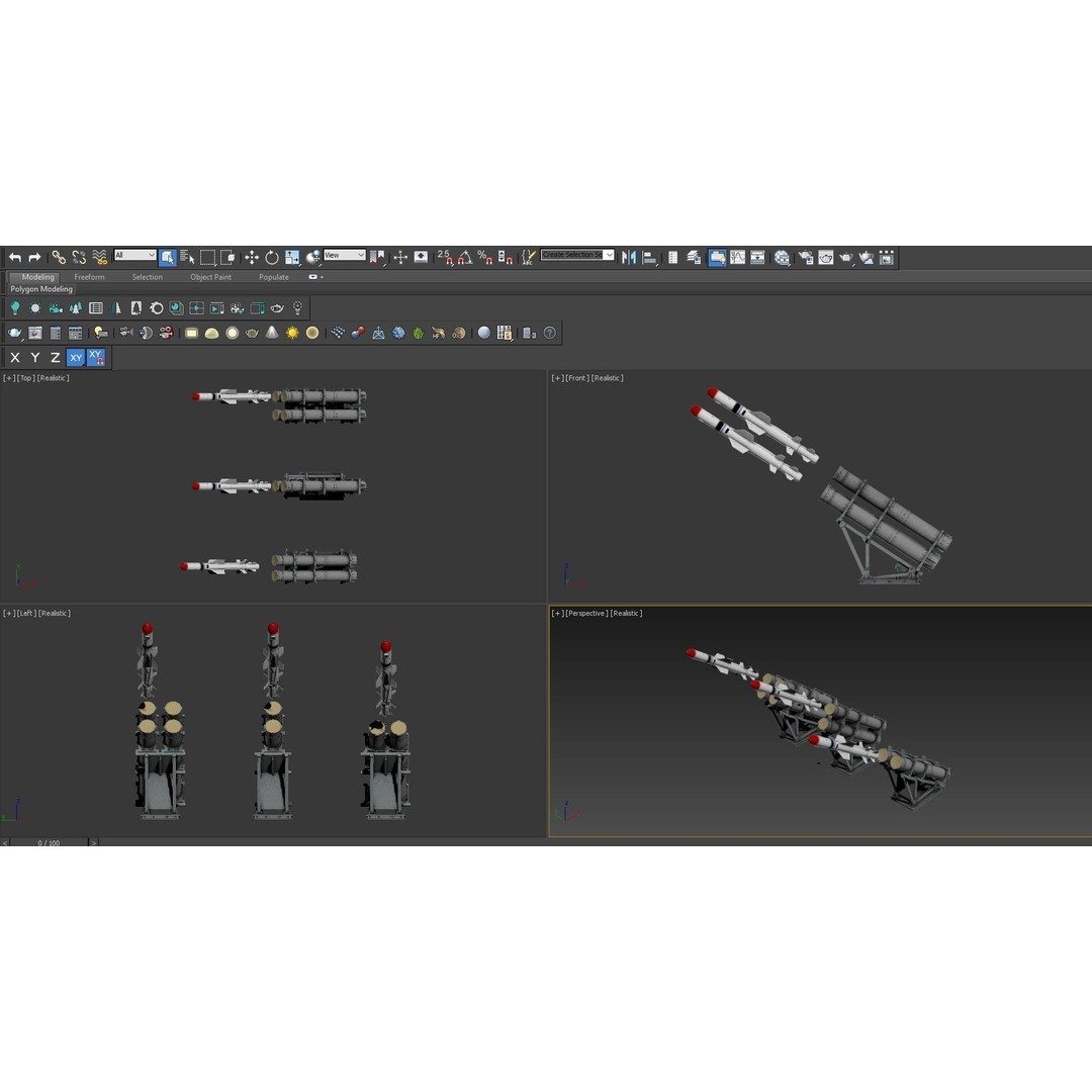 Mk 141 Harpoon 3D Model – High Poly Naval Launcher, FBX, PBR Textures - View 14
