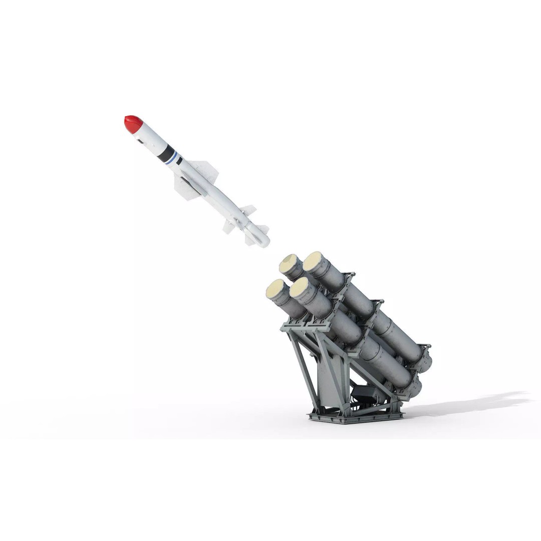 Mk 141 Harpoon 3D Model – High Poly Naval Launcher, FBX, PBR Textures - View 2