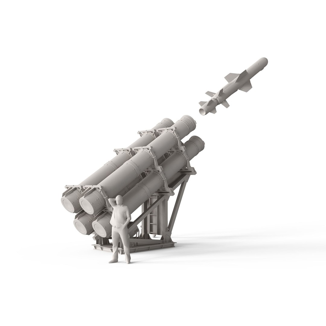 Mk 141 Harpoon 3D Model – High Poly Naval Launcher, FBX, PBR Textures - View 7