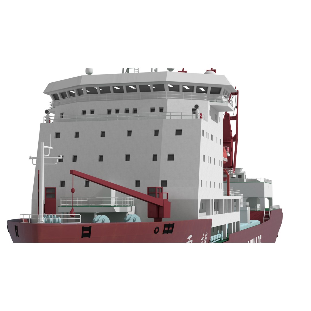 Xuelong 3D Model – High Poly Research Ship, FBX, OBJ - View 11