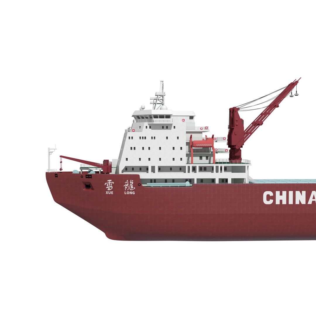 Xuelong 3D Model – High Poly Research Ship, FBX, OBJ - View 12