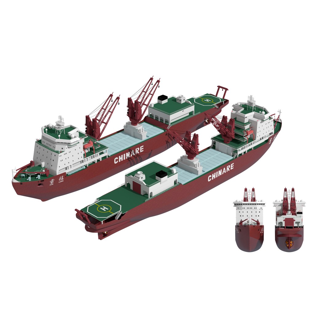 Xuelong 3D Model – High Poly Research Ship, FBX, OBJ - View 15