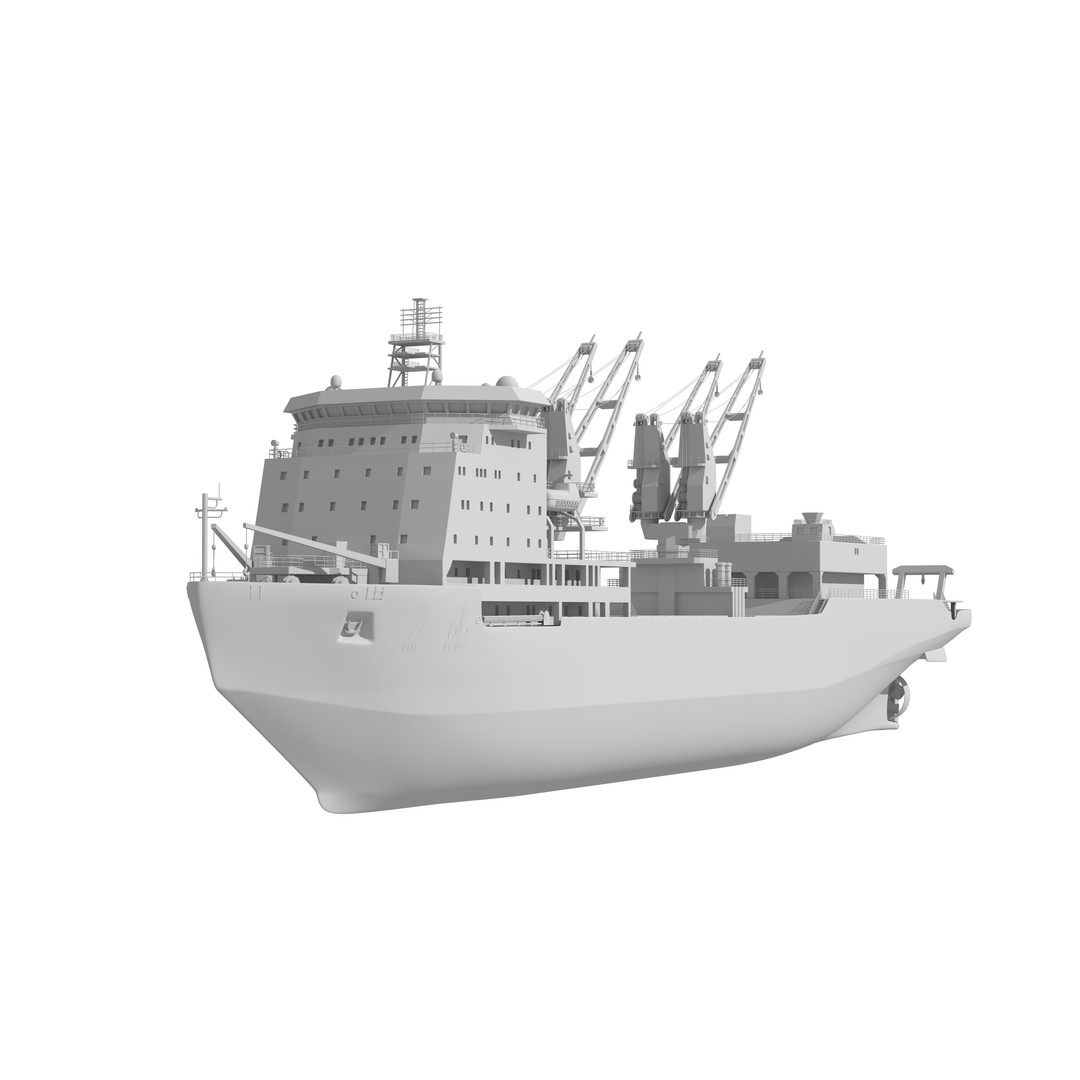 Xuelong 3D Model – High Poly Research Ship, FBX, OBJ - View 18