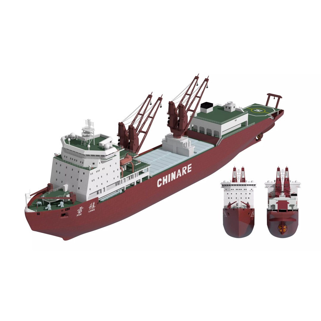 Xuelong 3D Model – High Poly Research Ship, FBX, OBJ - View 2