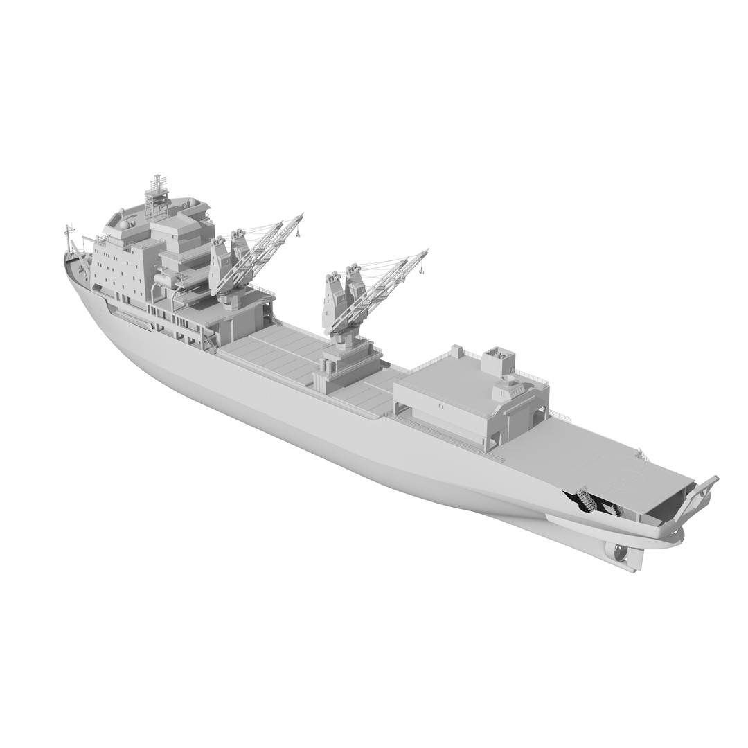 Xuelong 3D Model – High Poly Research Ship, FBX, OBJ - View 21