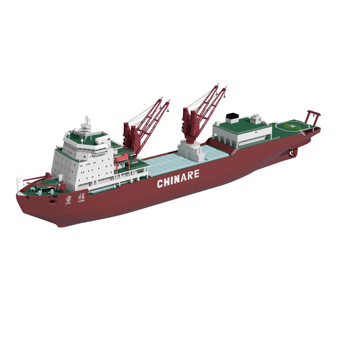 Xuelong 3D Model – High Poly Research Ship, FBX, OBJ - View 3