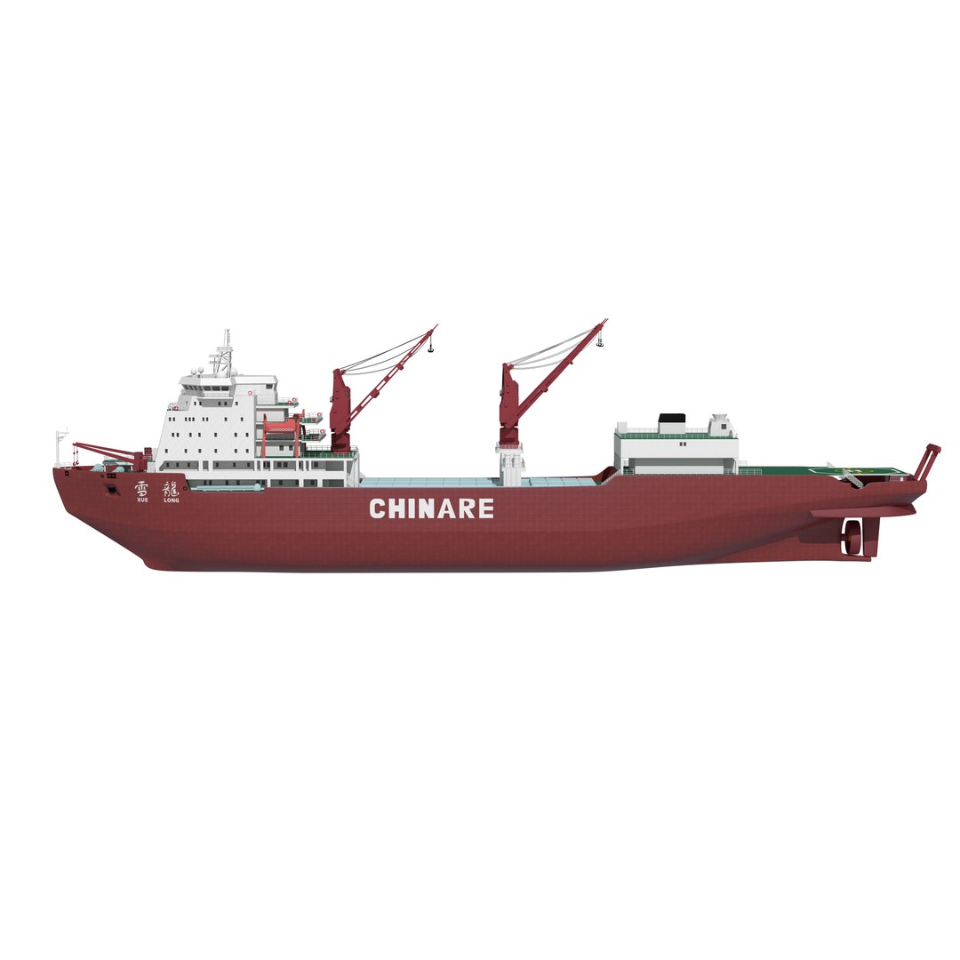 Xuelong 3D Model – High Poly Research Ship, FBX, OBJ - View 4