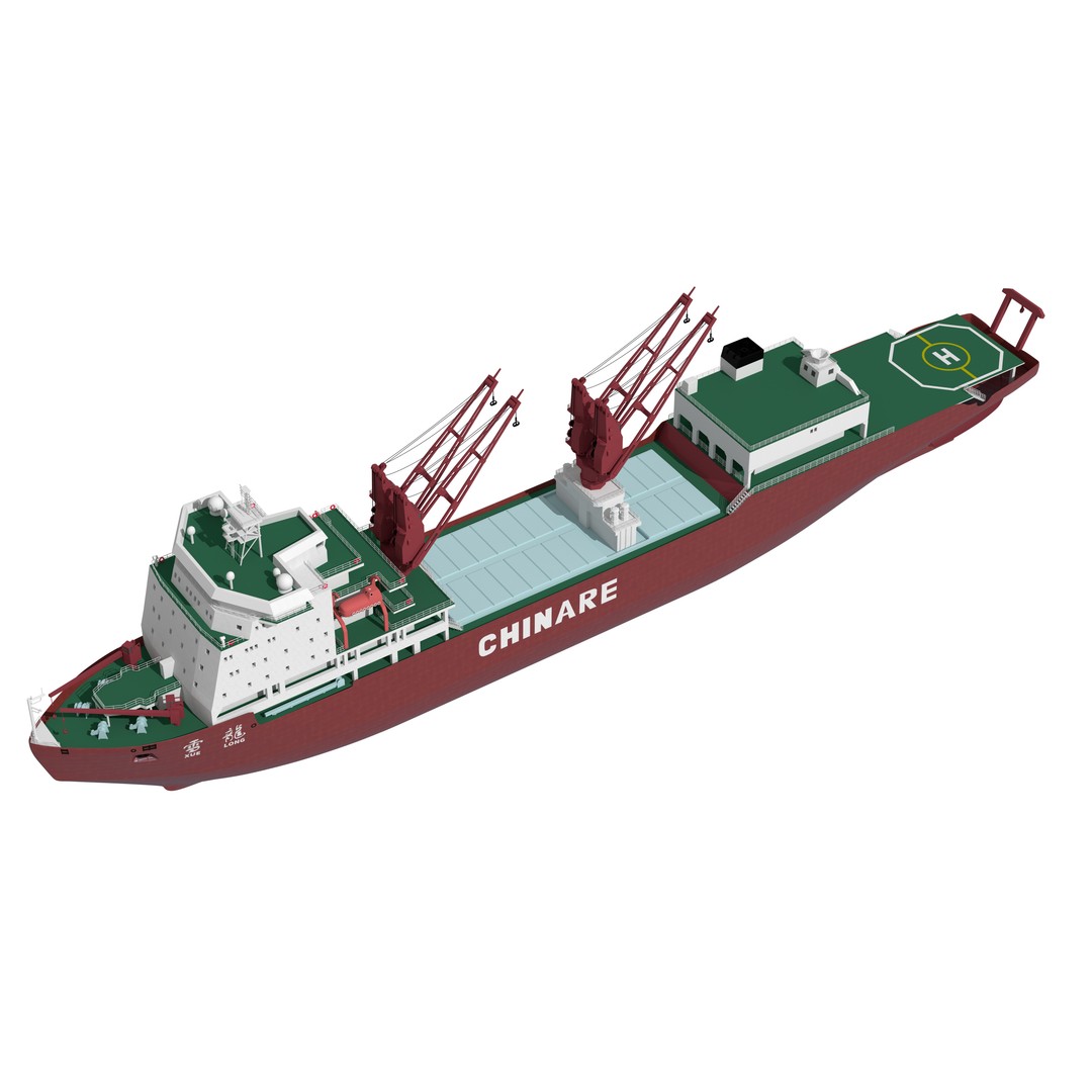 Xuelong 3D Model – High Poly Research Ship, FBX, OBJ - View 5