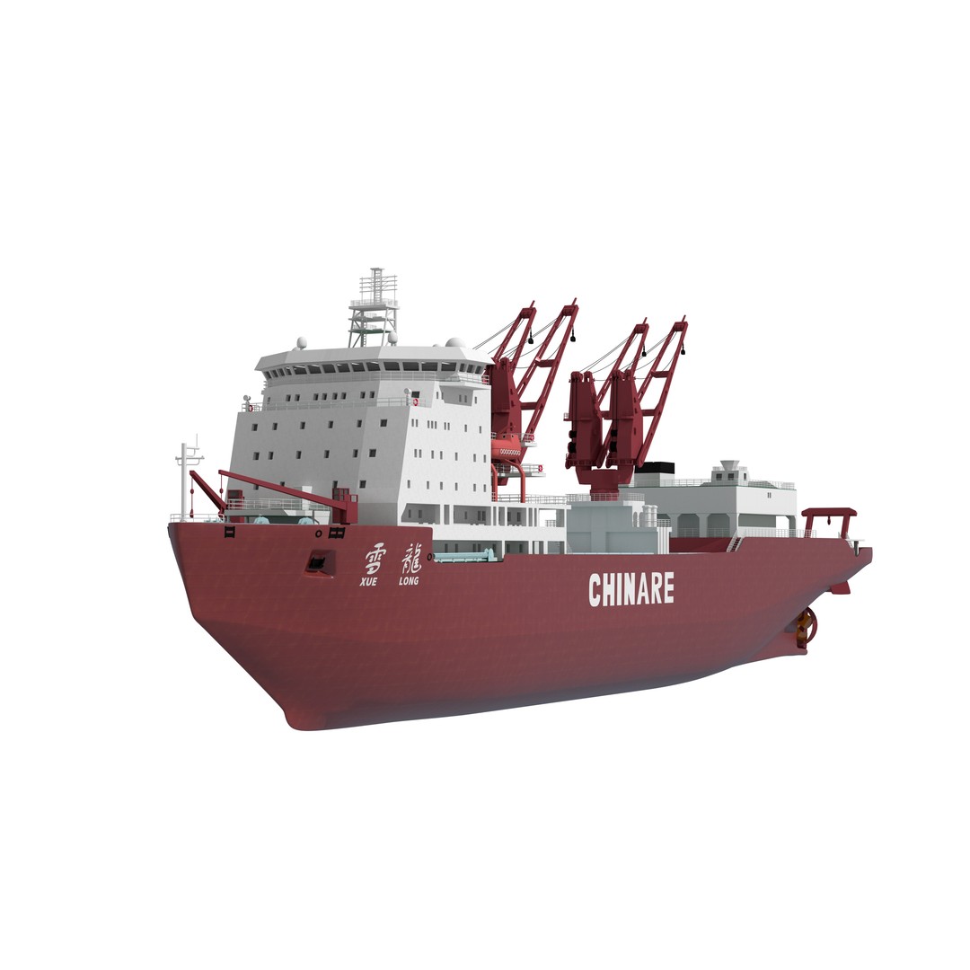 Xuelong 3D Model – High Poly Research Ship, FBX, OBJ - View 6
