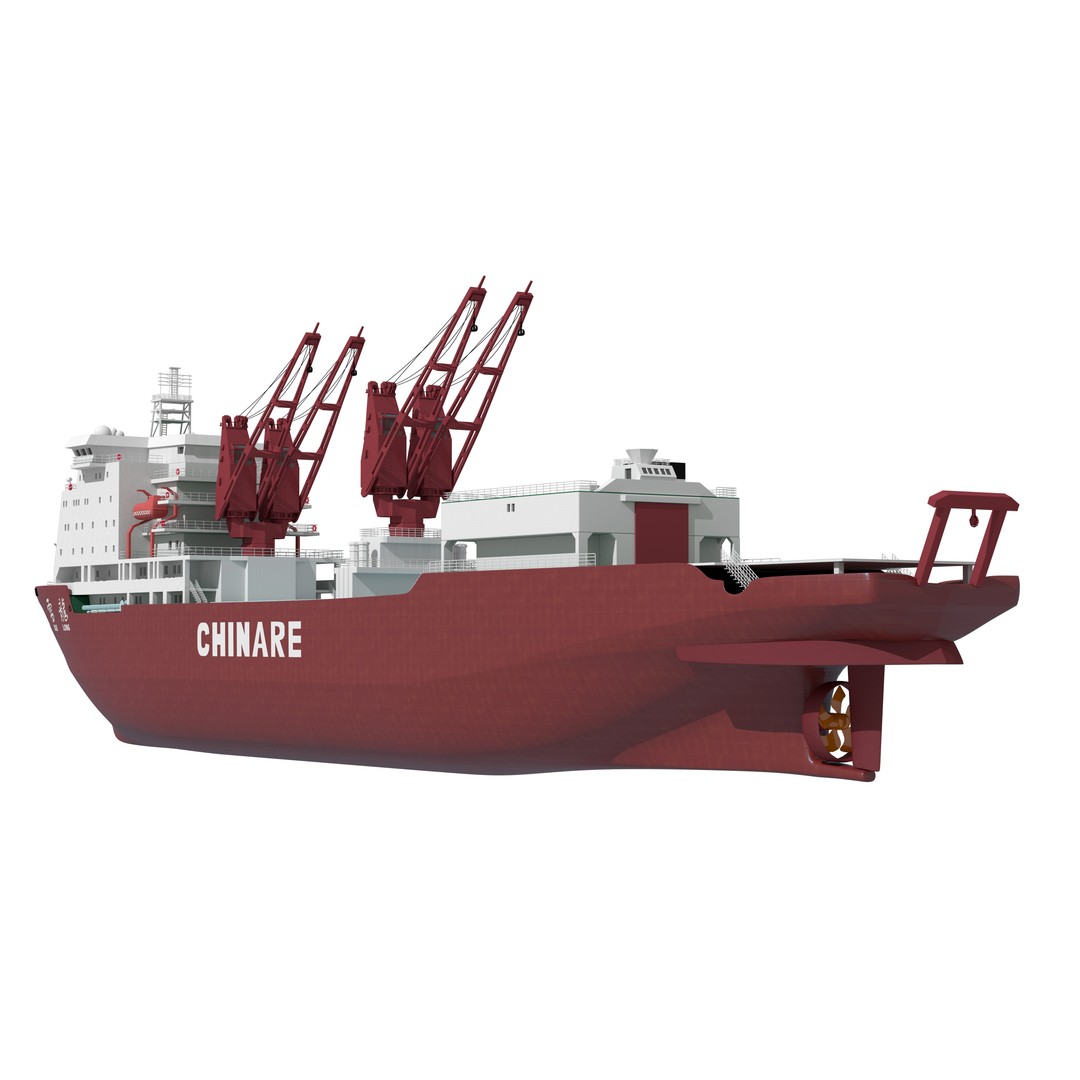 Xuelong 3D Model – High Poly Research Ship, FBX, OBJ - View 7