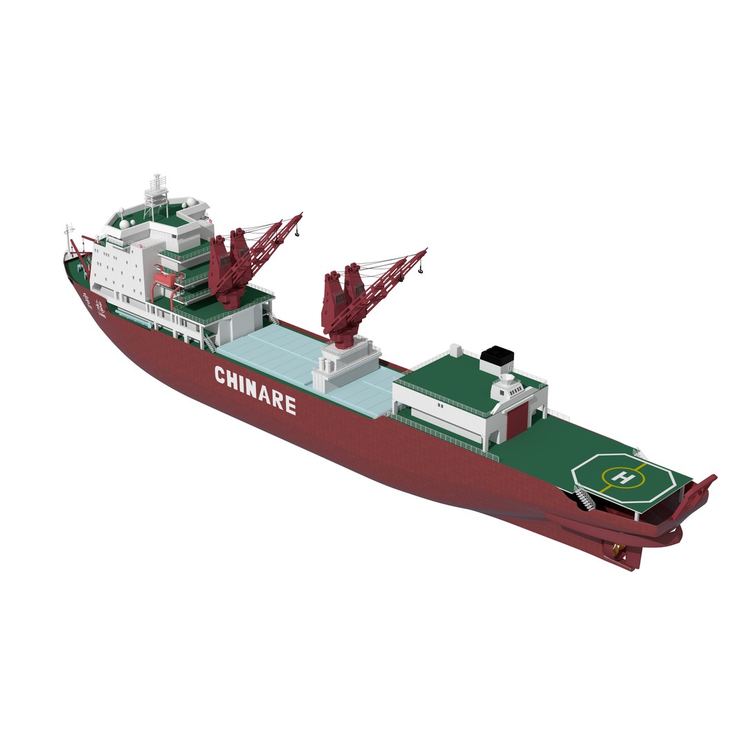 Xuelong 3D Model – High Poly Research Ship, FBX, OBJ - View 8