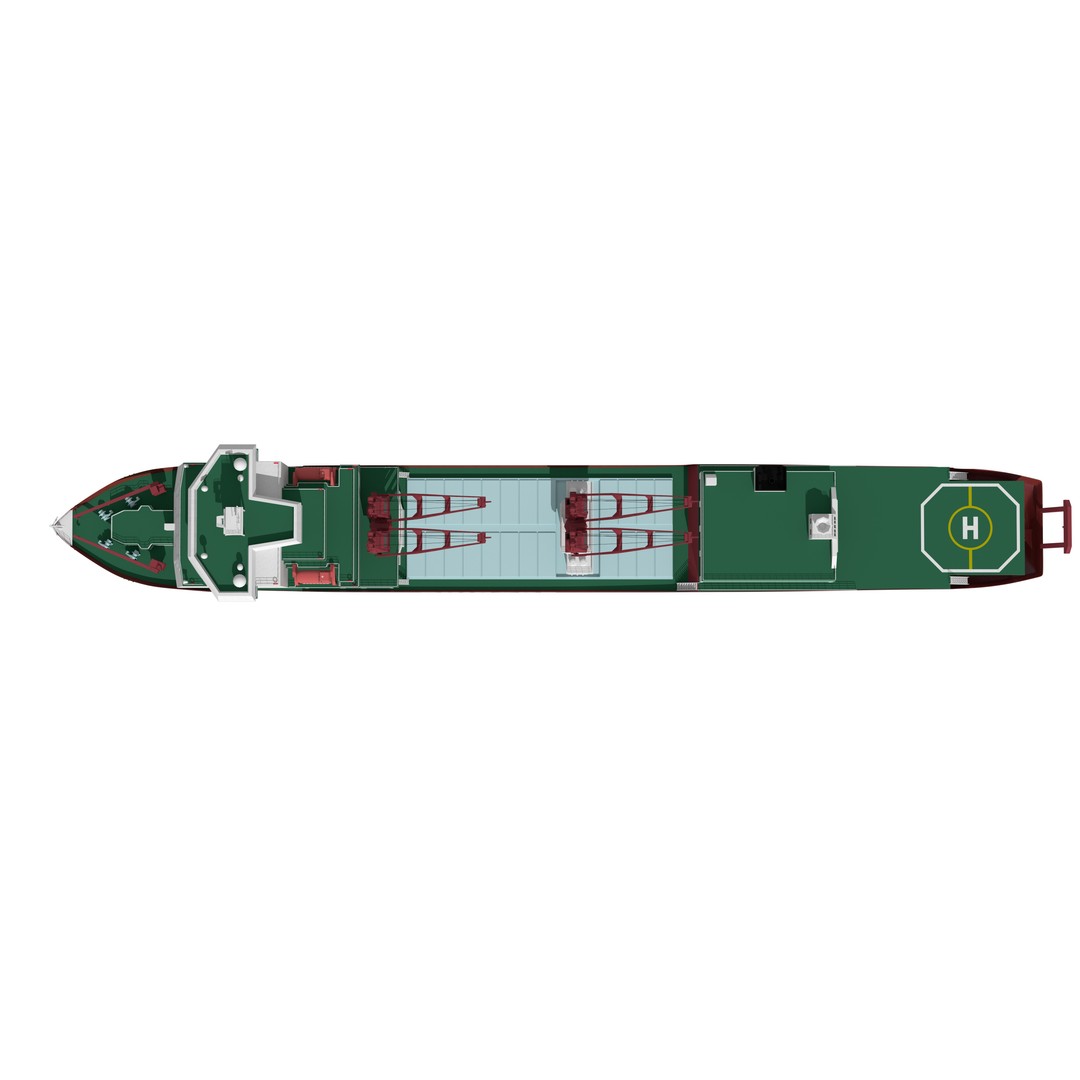 Xuelong 3D Model – High Poly Research Ship, FBX, OBJ - View 9