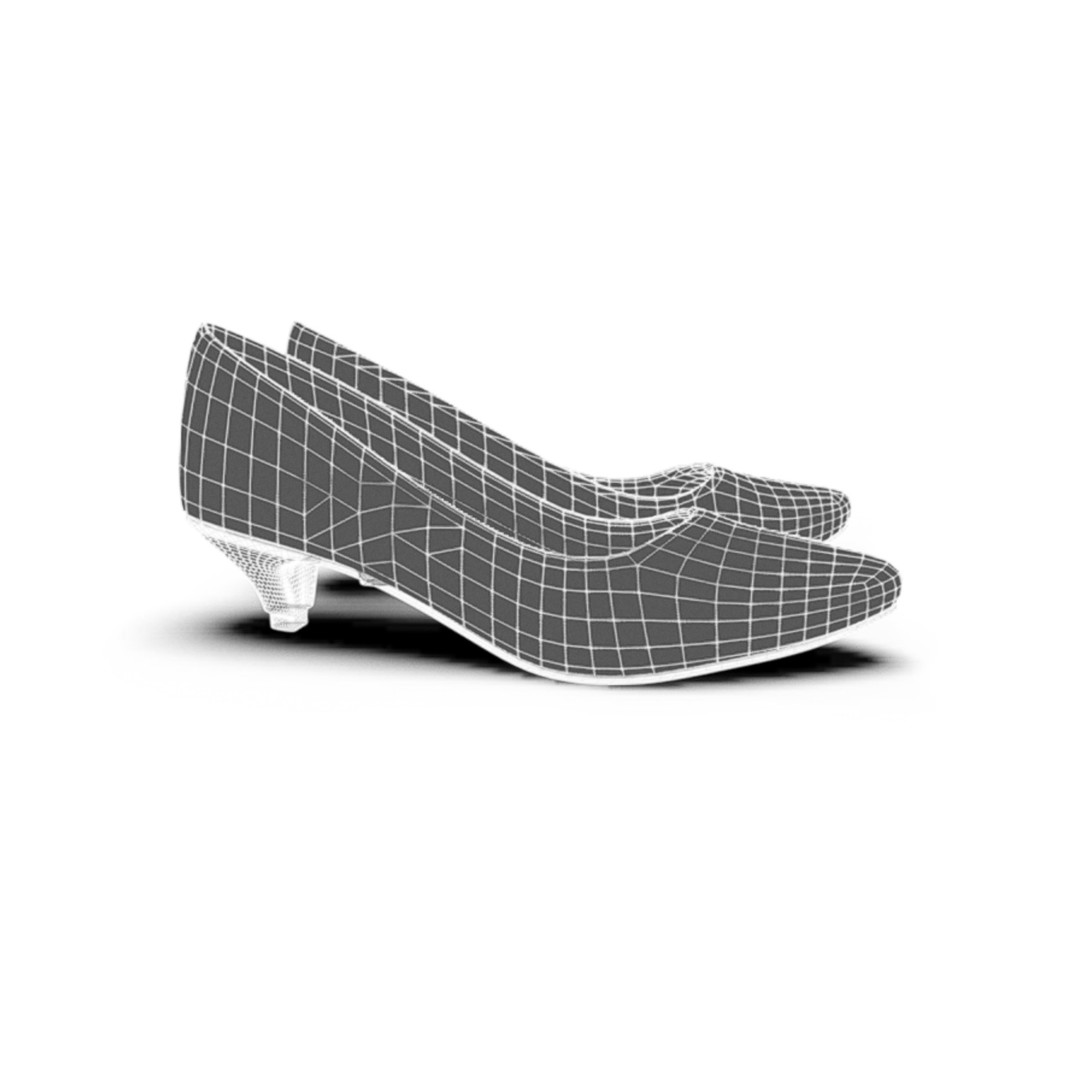 Formal Pumps 3D Model – Elegant High Heels for Fashion Visualizations - View 11