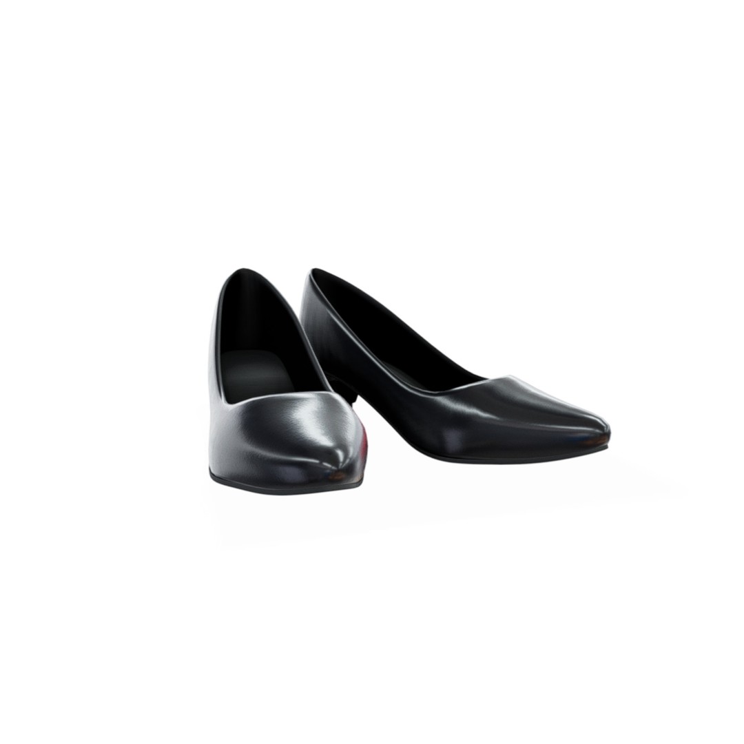 Formal Pumps 3D Model – Elegant High Heels for Fashion Visualizations - View 3