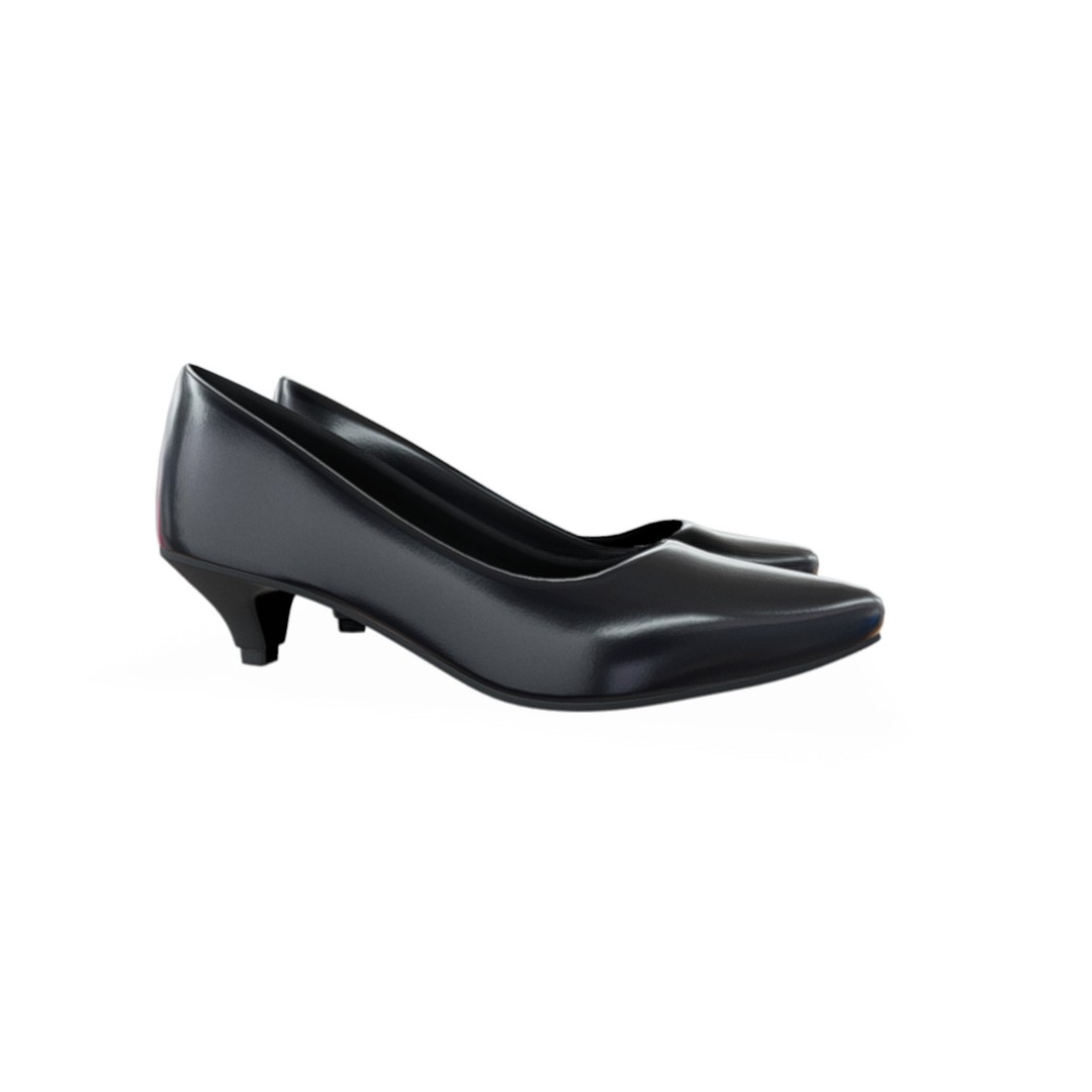Formal Pumps 3D Model – Elegant High Heels for Fashion Visualizations - View 4