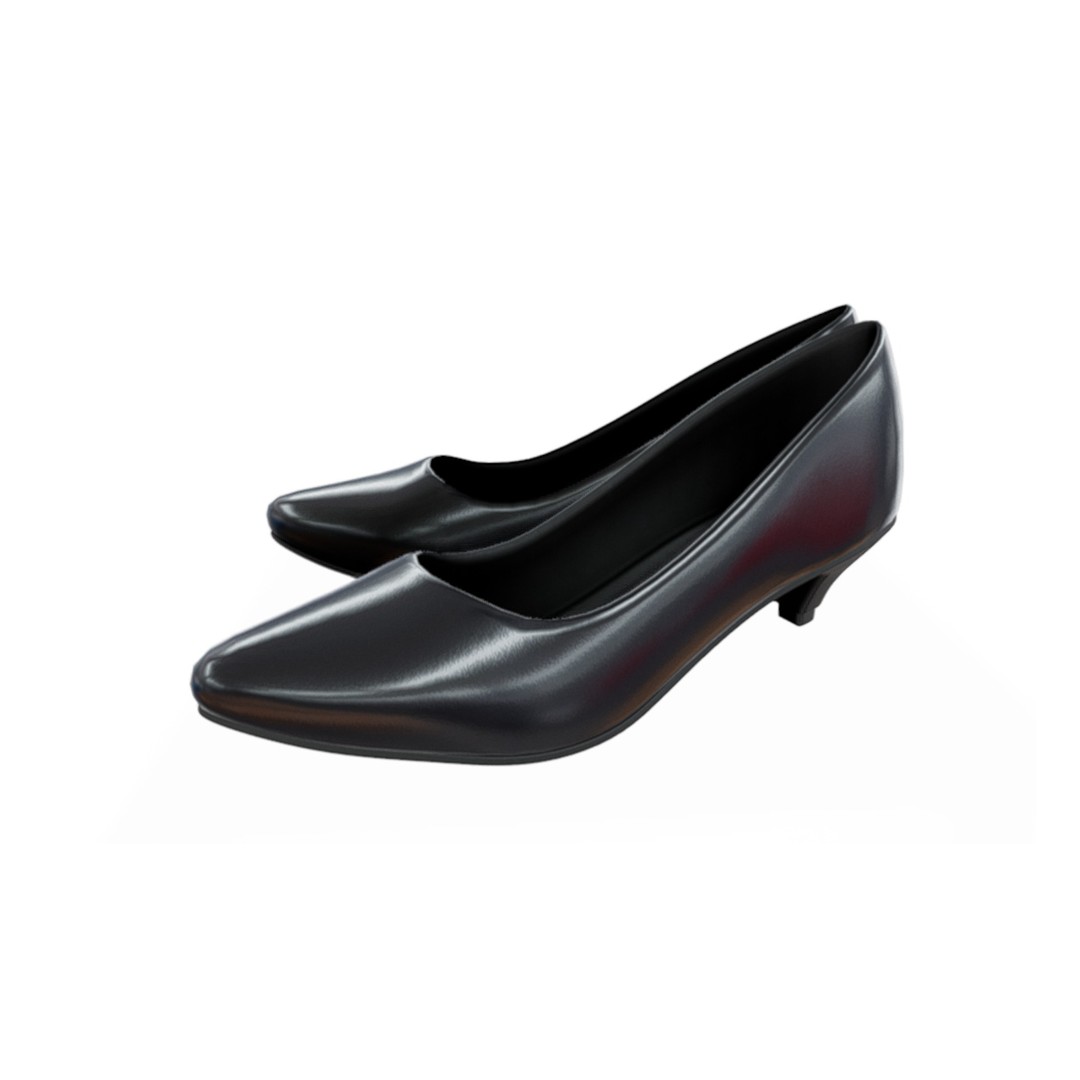 Formal Pumps 3D Model – Elegant High Heels for Fashion Visualizations - View 7