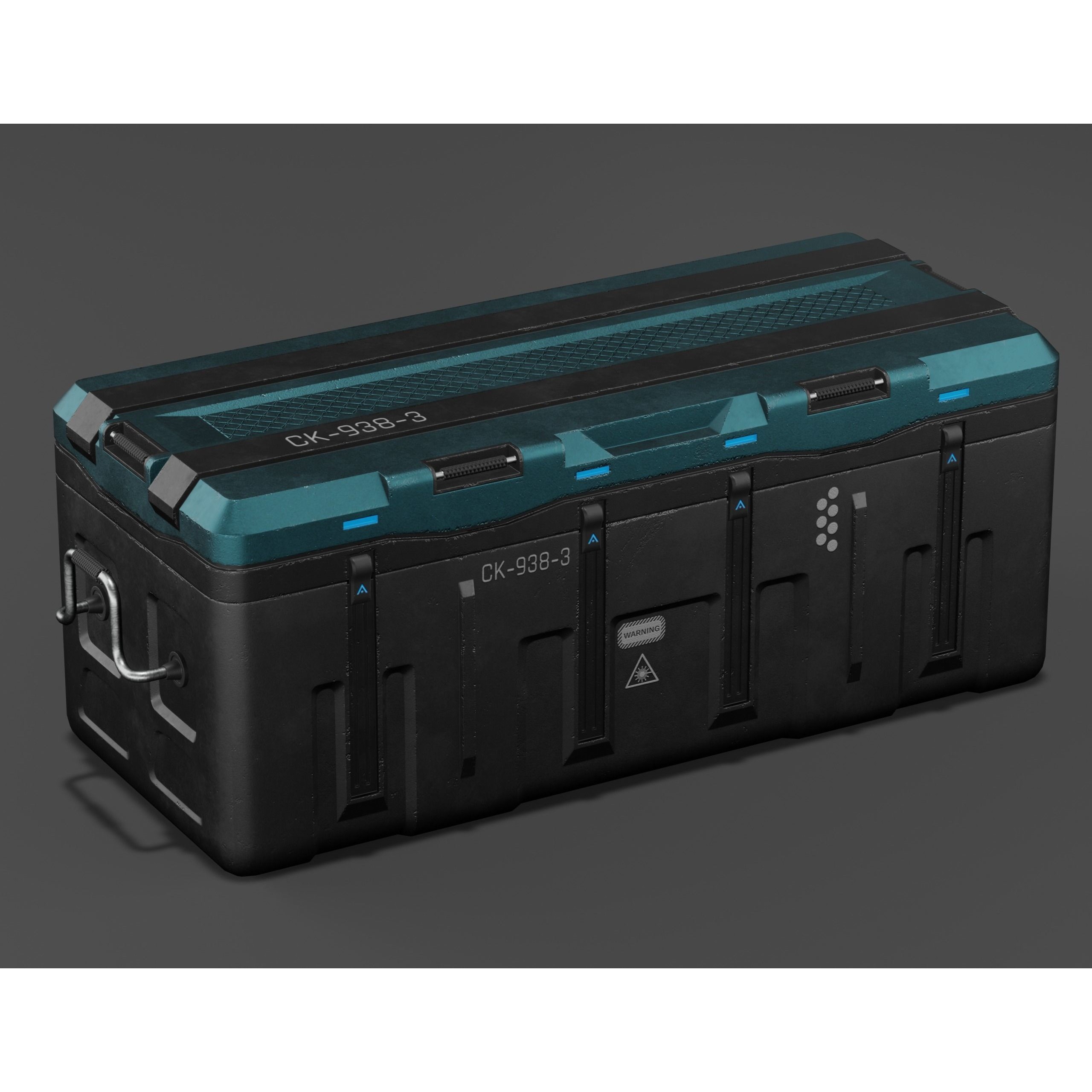 Sci-fi Military Crate Pack - Low-Poly Game-Ready 3D Model - View 12