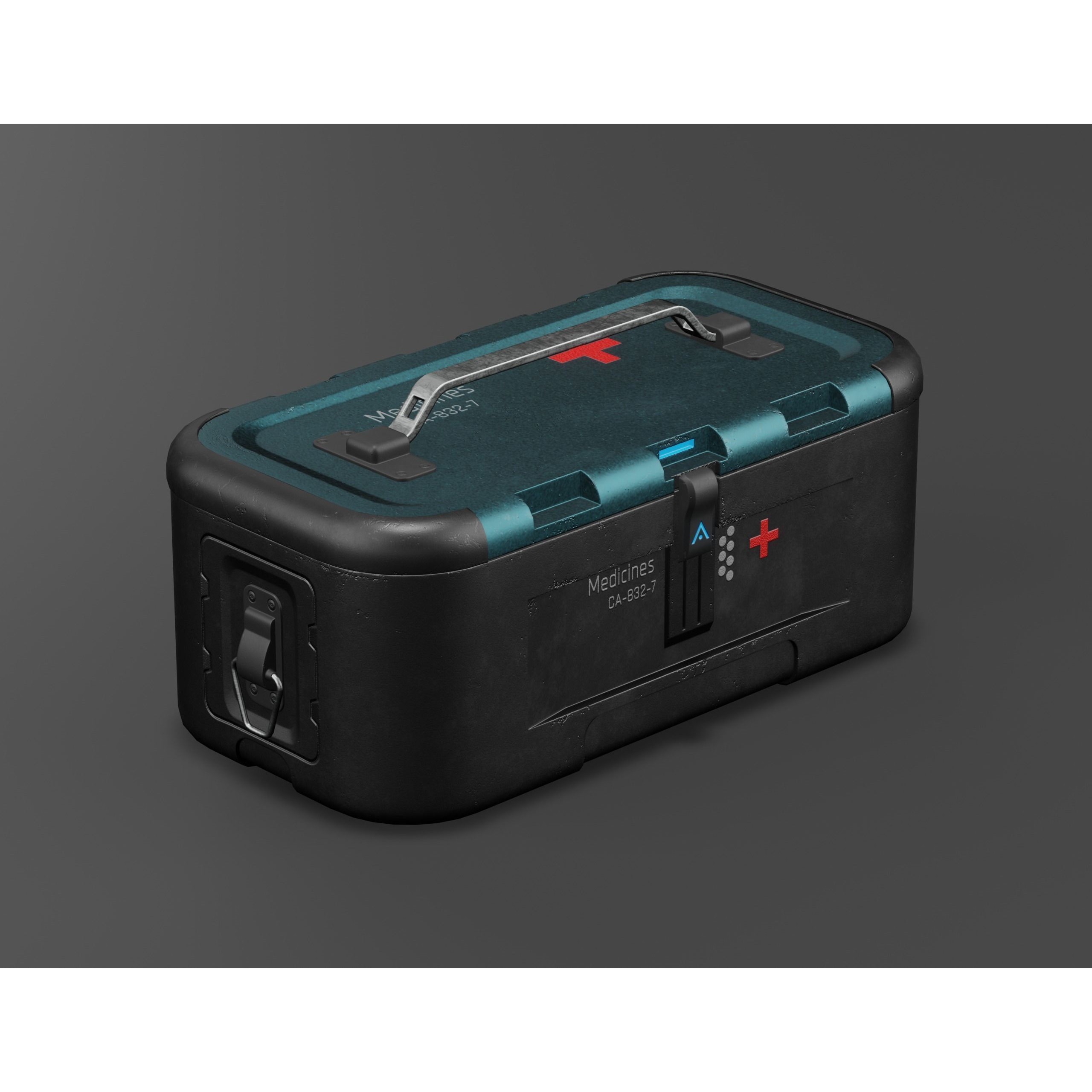 Sci-fi Military Crate Pack - Low-Poly Game-Ready 3D Model - View 15