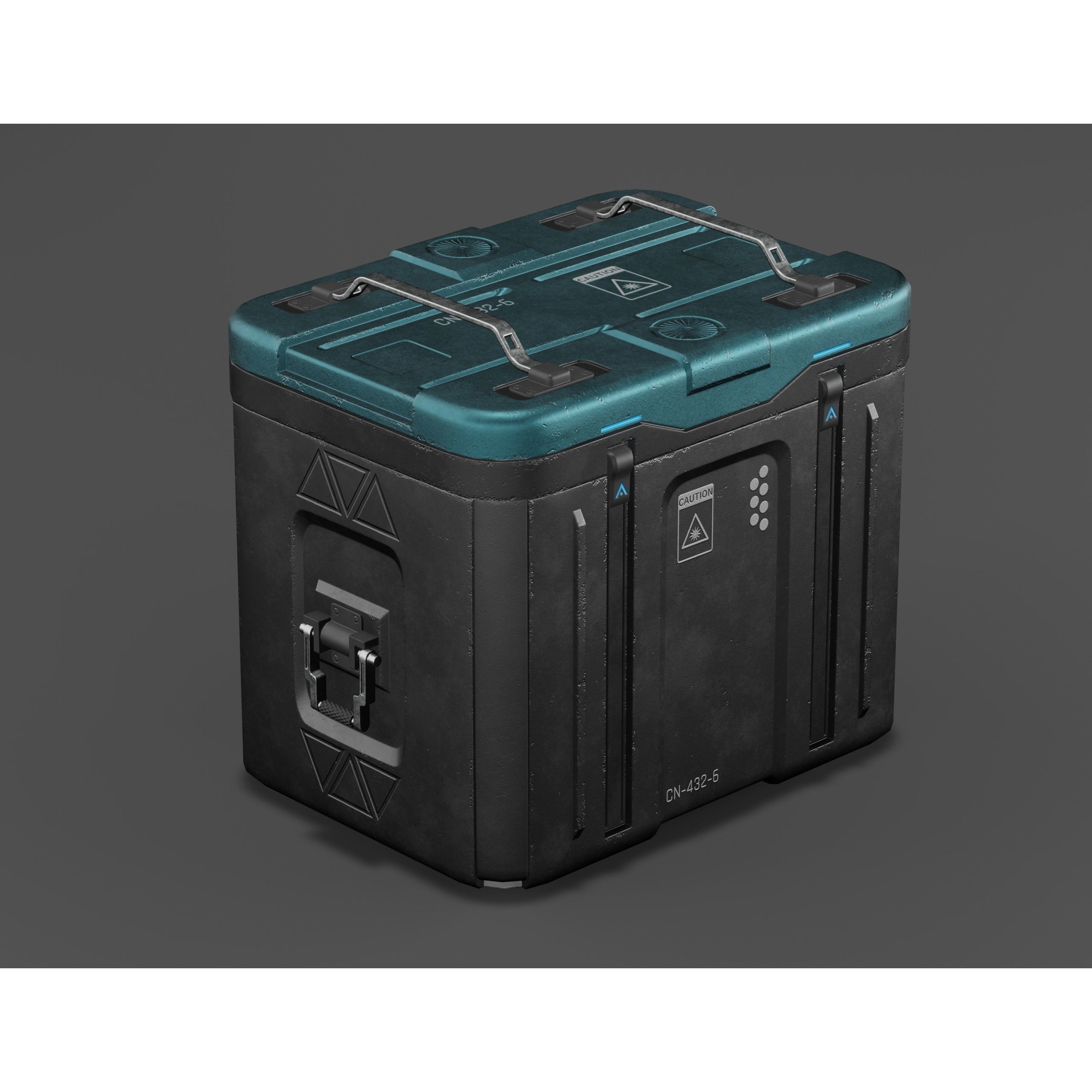 Sci-fi Military Crate Pack - Low-Poly Game-Ready 3D Model - View 5