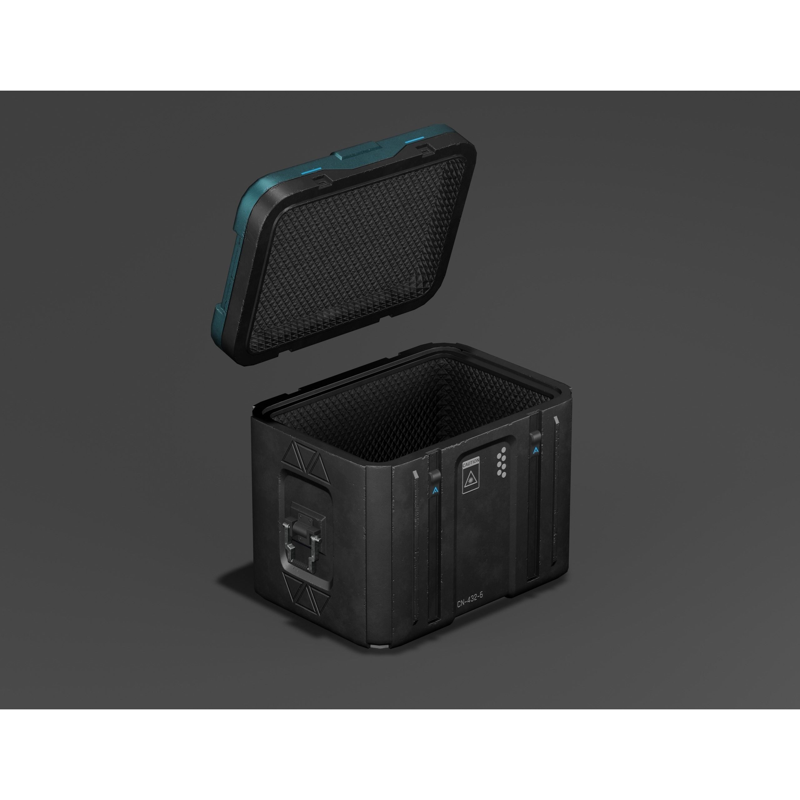 Sci-fi Military Crate Pack - Low-Poly Game-Ready 3D Model - View 6