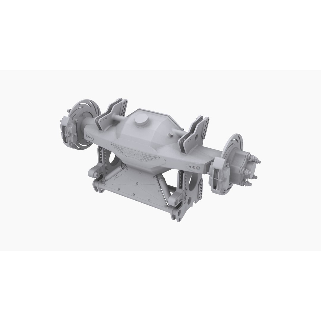 HCD Steel Finish Rear End 3D Model – Low Poly Game Ready, FBX - View 11