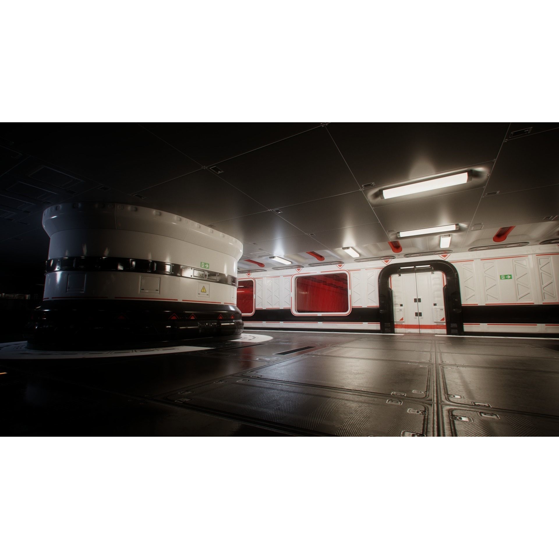 Sci-Fi Modular Spaceship Parts - Low-Poly Game-Ready 3D Model - View 14