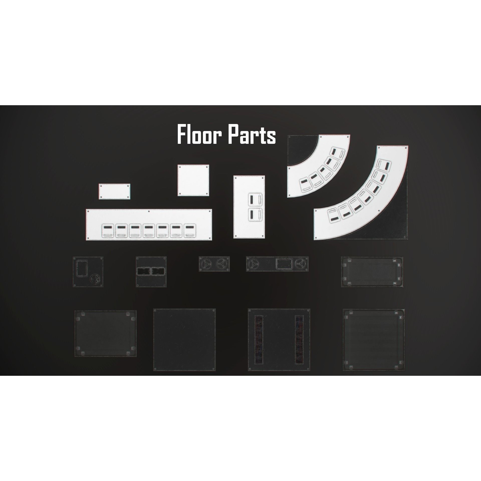 Sci-Fi Modular Spaceship Parts - Low-Poly Game-Ready 3D Model - View 16