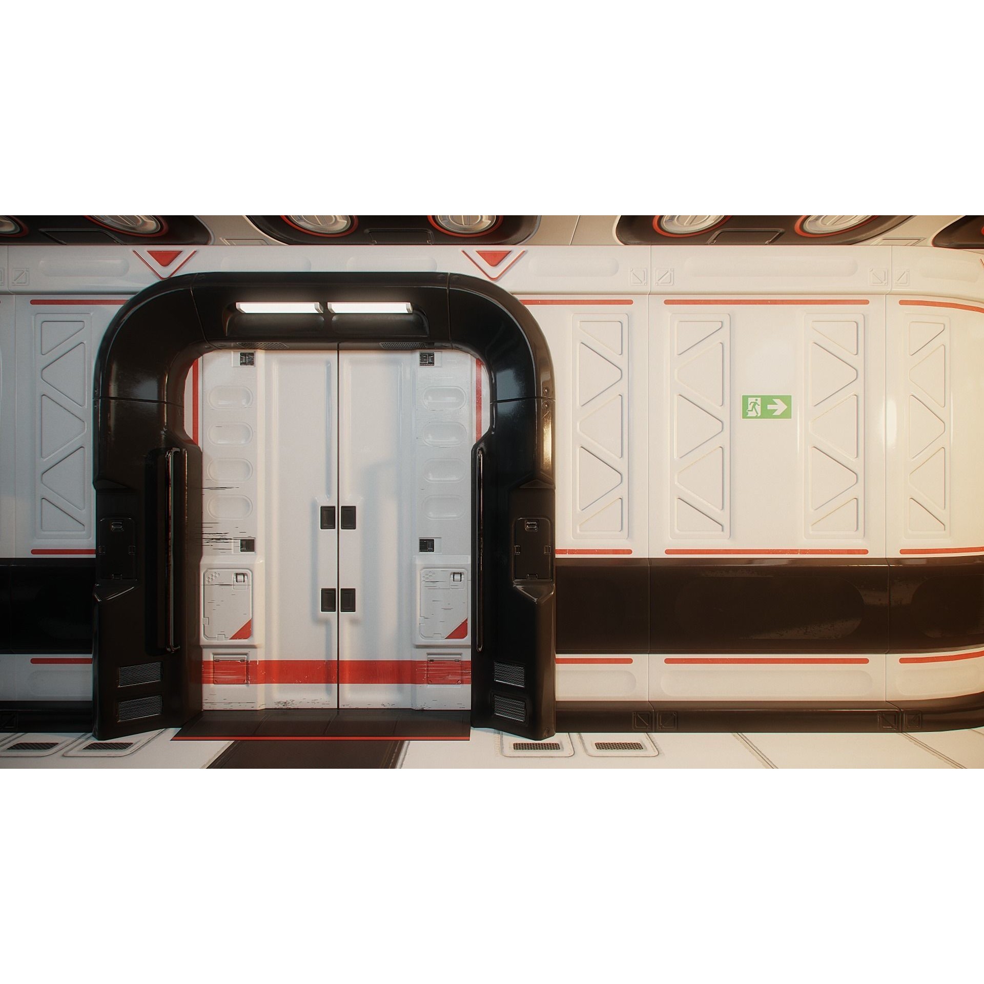 Sci-Fi Modular Spaceship Parts - Low-Poly Game-Ready 3D Model - View 27