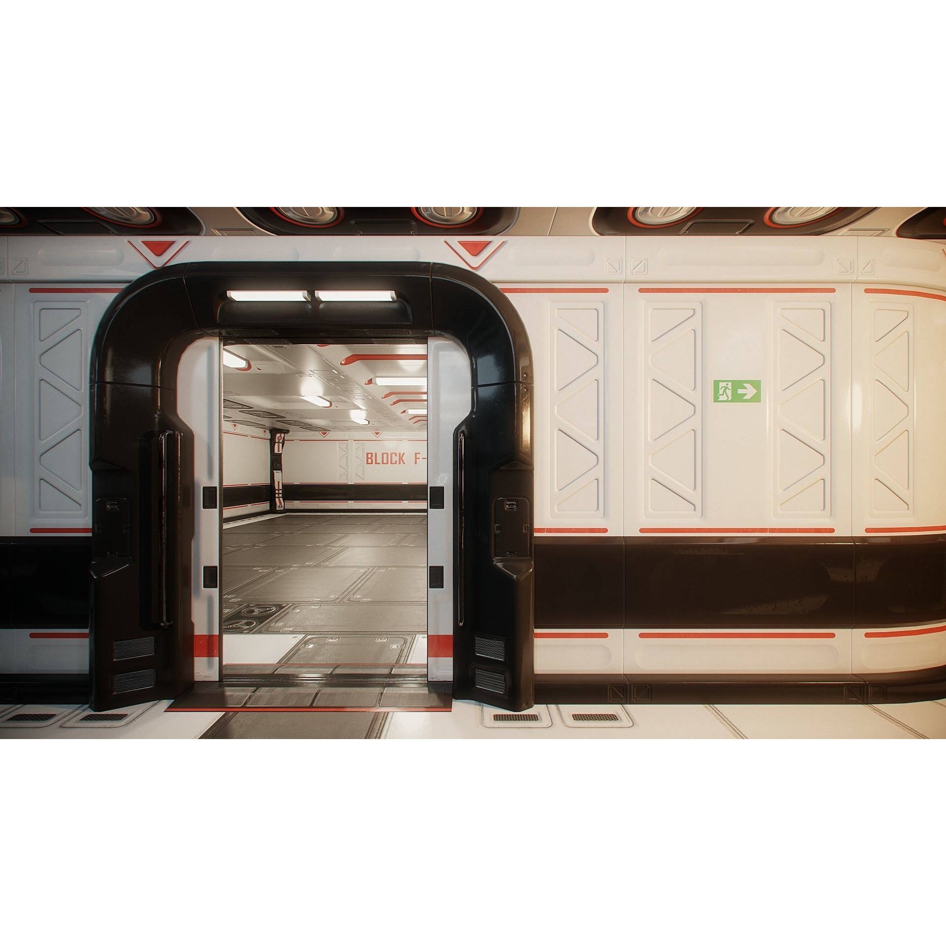 Sci-Fi Modular Spaceship Parts - Low-Poly Game-Ready 3D Model - View 28