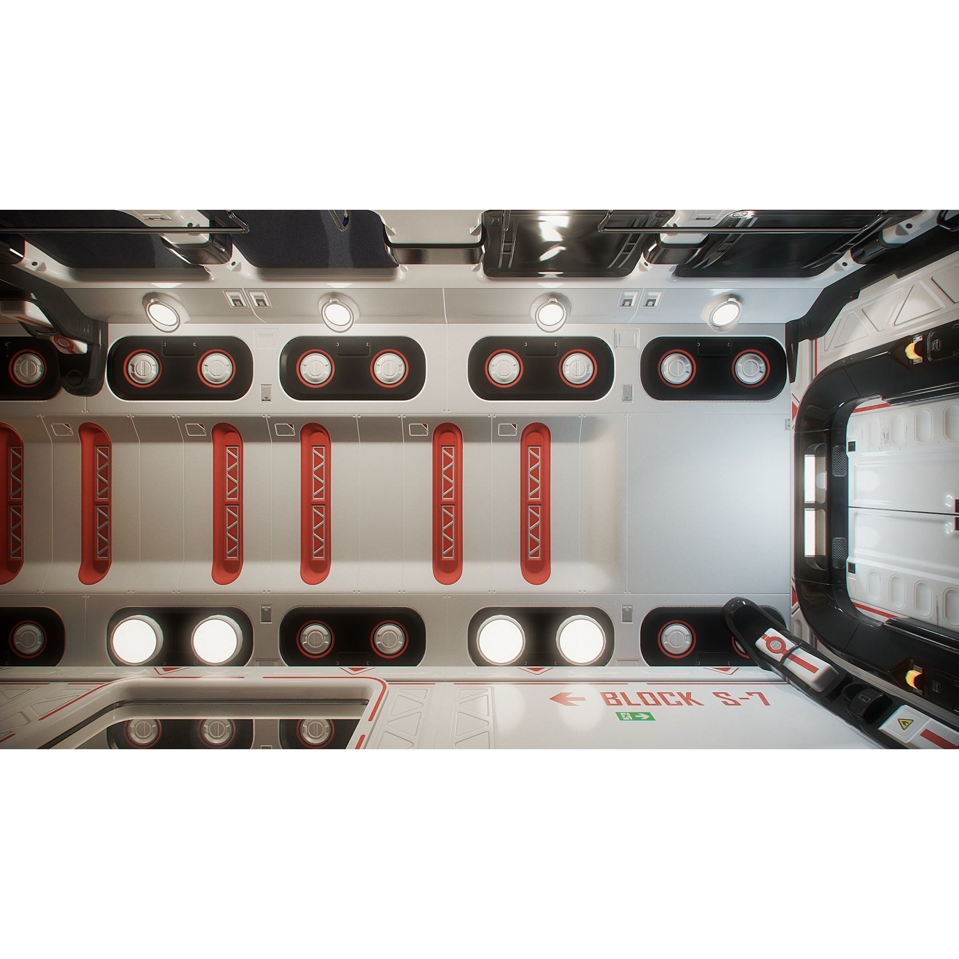 Sci-Fi Modular Spaceship Parts - Low-Poly Game-Ready 3D Model - View 30