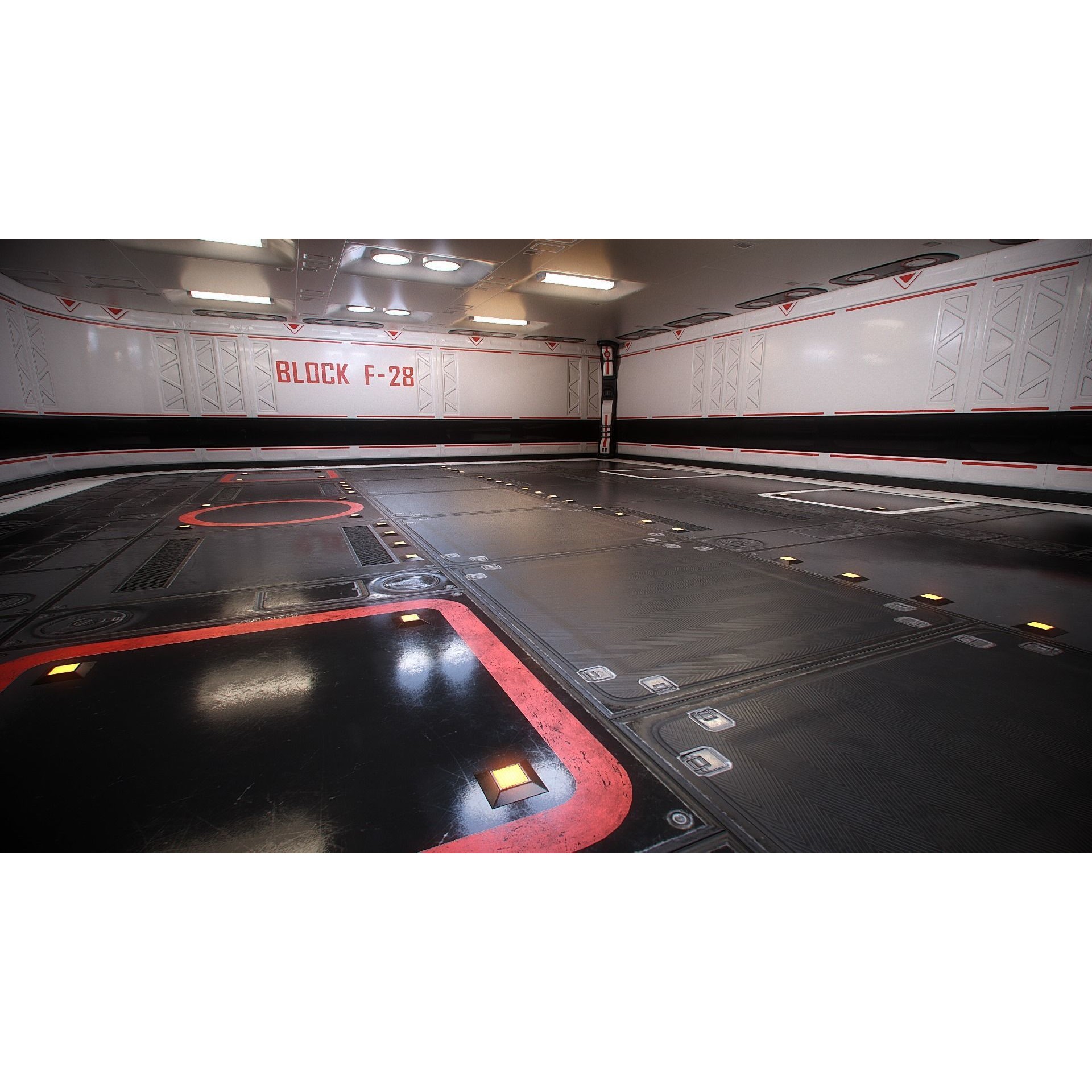 Sci-Fi Modular Spaceship Parts - Low-Poly Game-Ready 3D Model - View 4