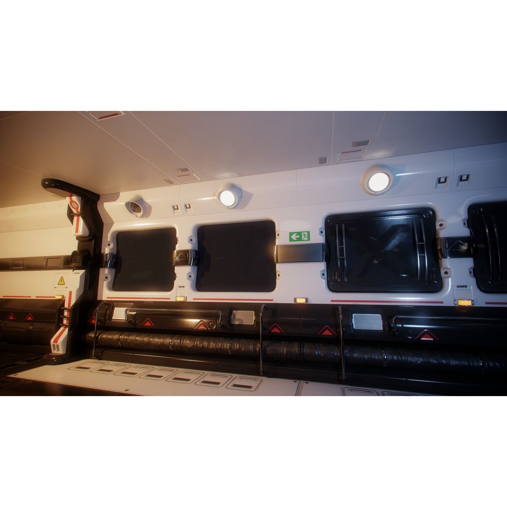 Sci-Fi Modular Spaceship Parts - Low-Poly Game-Ready 3D Model - View 6