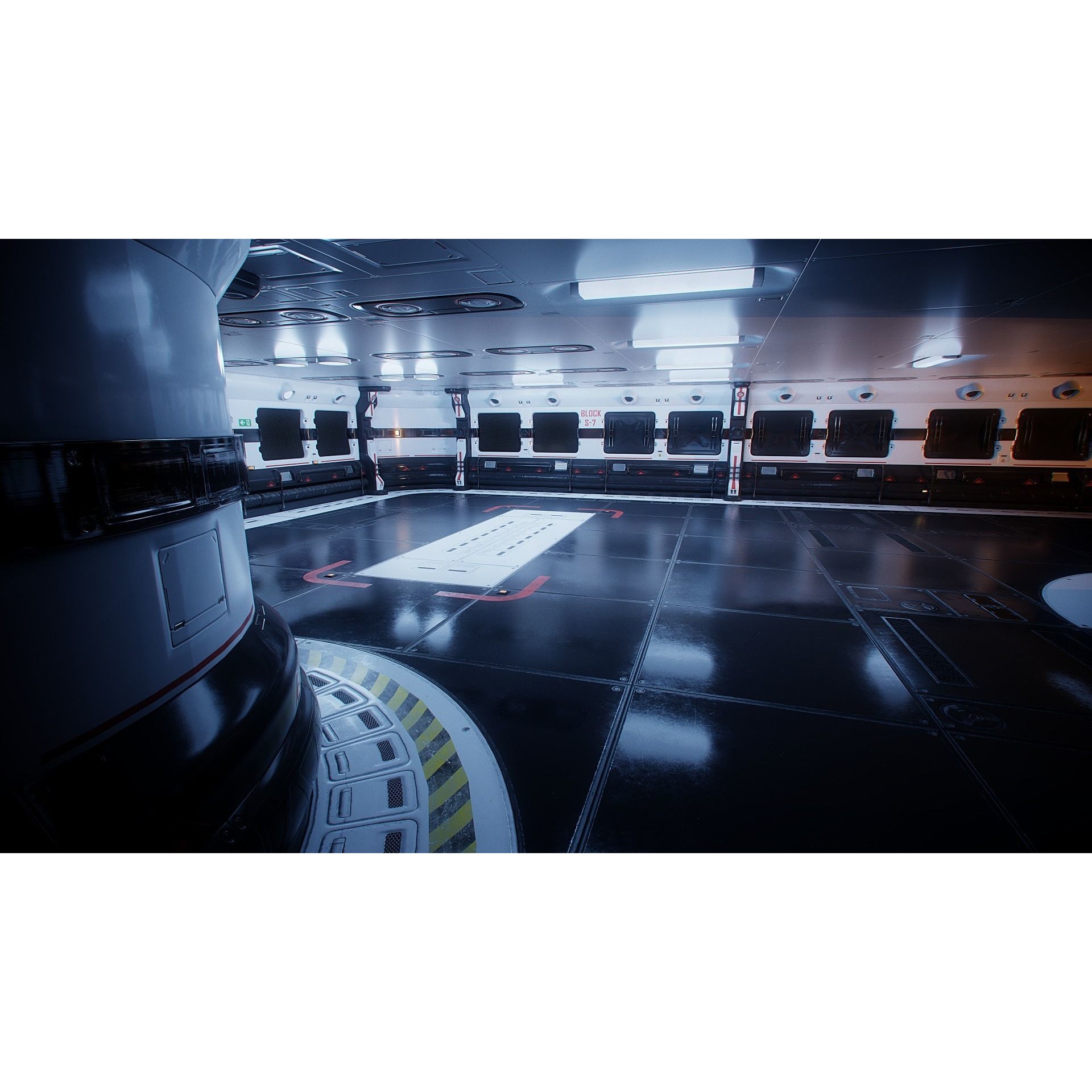 Sci-Fi Modular Spaceship Parts - Low-Poly Game-Ready 3D Model - View 7